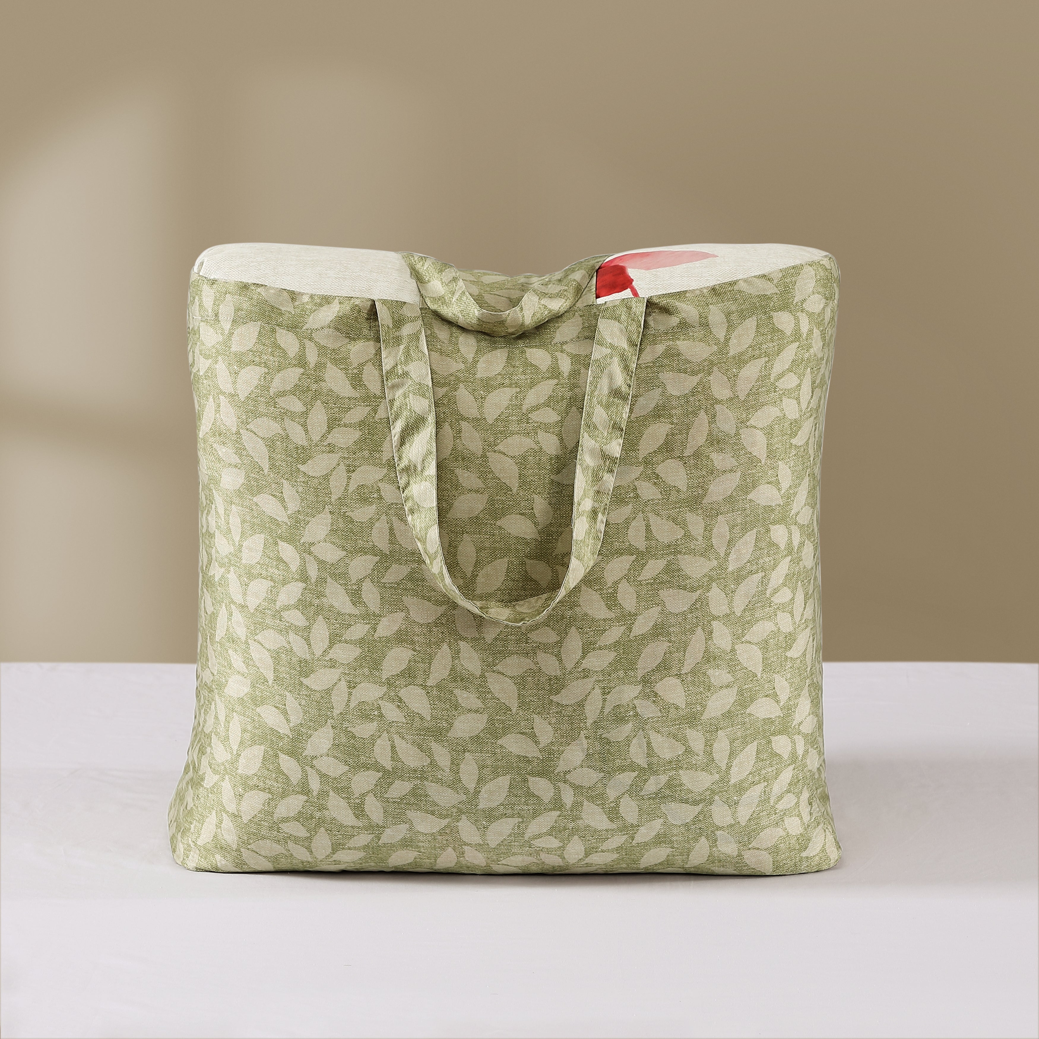 Bebejan Leaves on Linen 3 Piece Reversible Comforter Set in King-Final Sale Comforter Sets By US Office - Latest Bedding