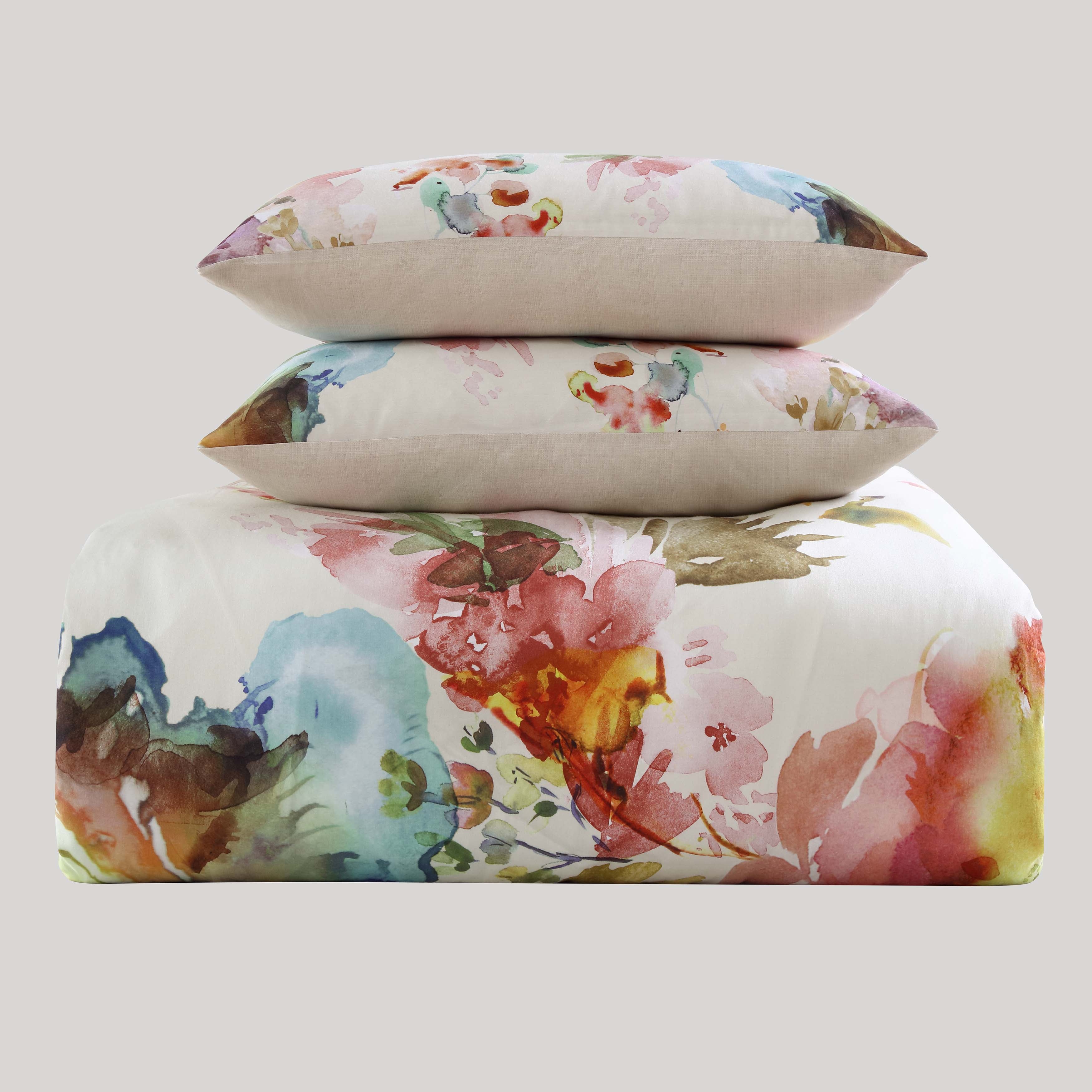Bebejan Antique Flowers Ivory 3 Piece Reversible Comforter Set in Queen- Final Sale Comforter Sets By US Office - Latest Bedding