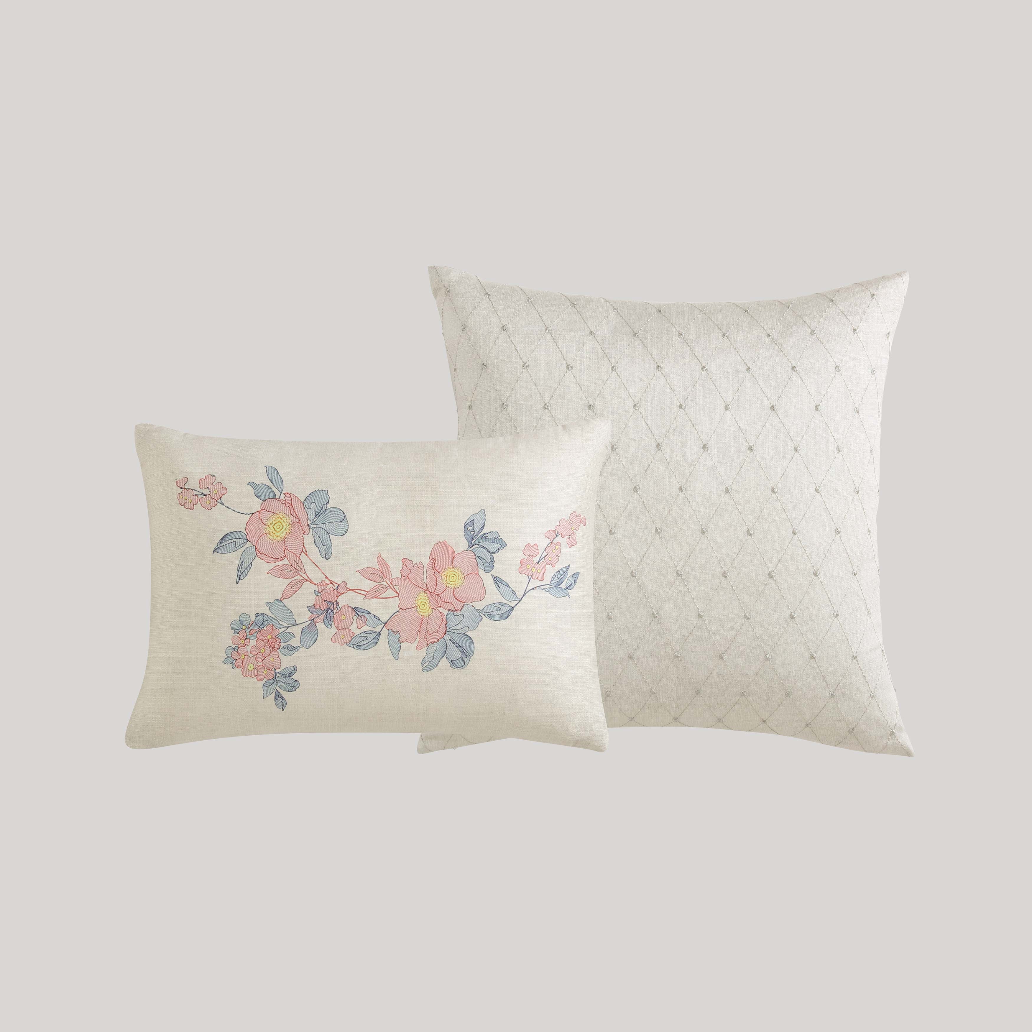 Bebejan Antique Flowers Ivory 3 Piece Reversible Comforter Set in Queen- Final Sale Comforter Sets By US Office - Latest Bedding