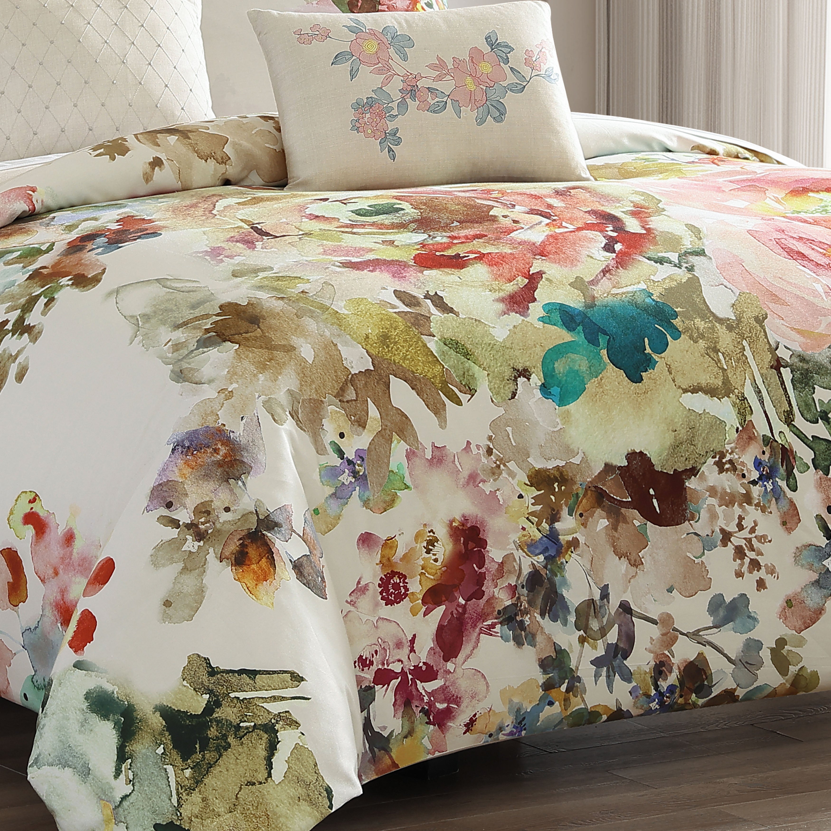 Bebejan Antique Flowers Ivory 5 Piece Reversible Comforter Set Comforter Sets By Bebejan®