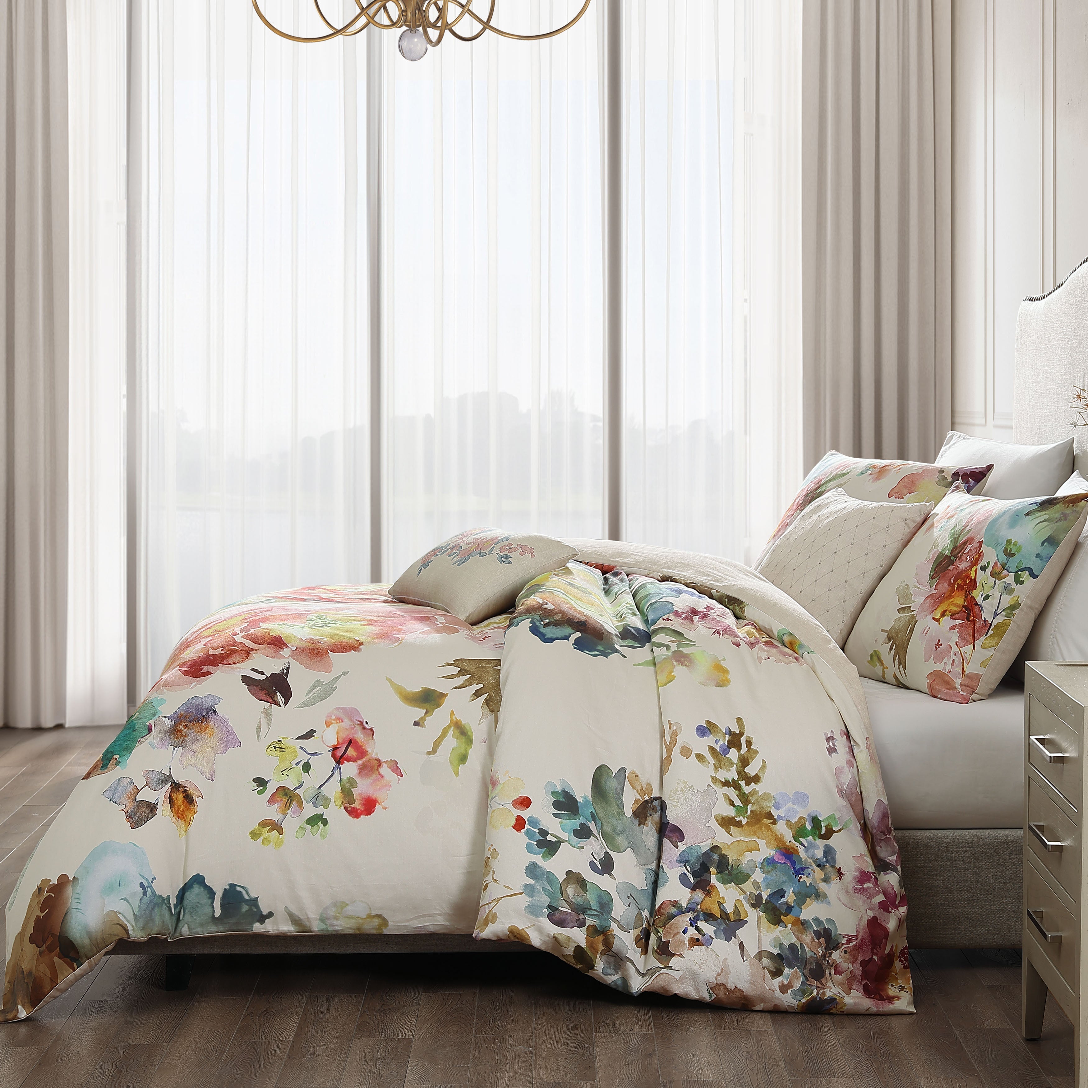 Bebejan Antique Flowers Ivory 5 Piece Reversible Comforter Set Comforter Sets By Bebejan®