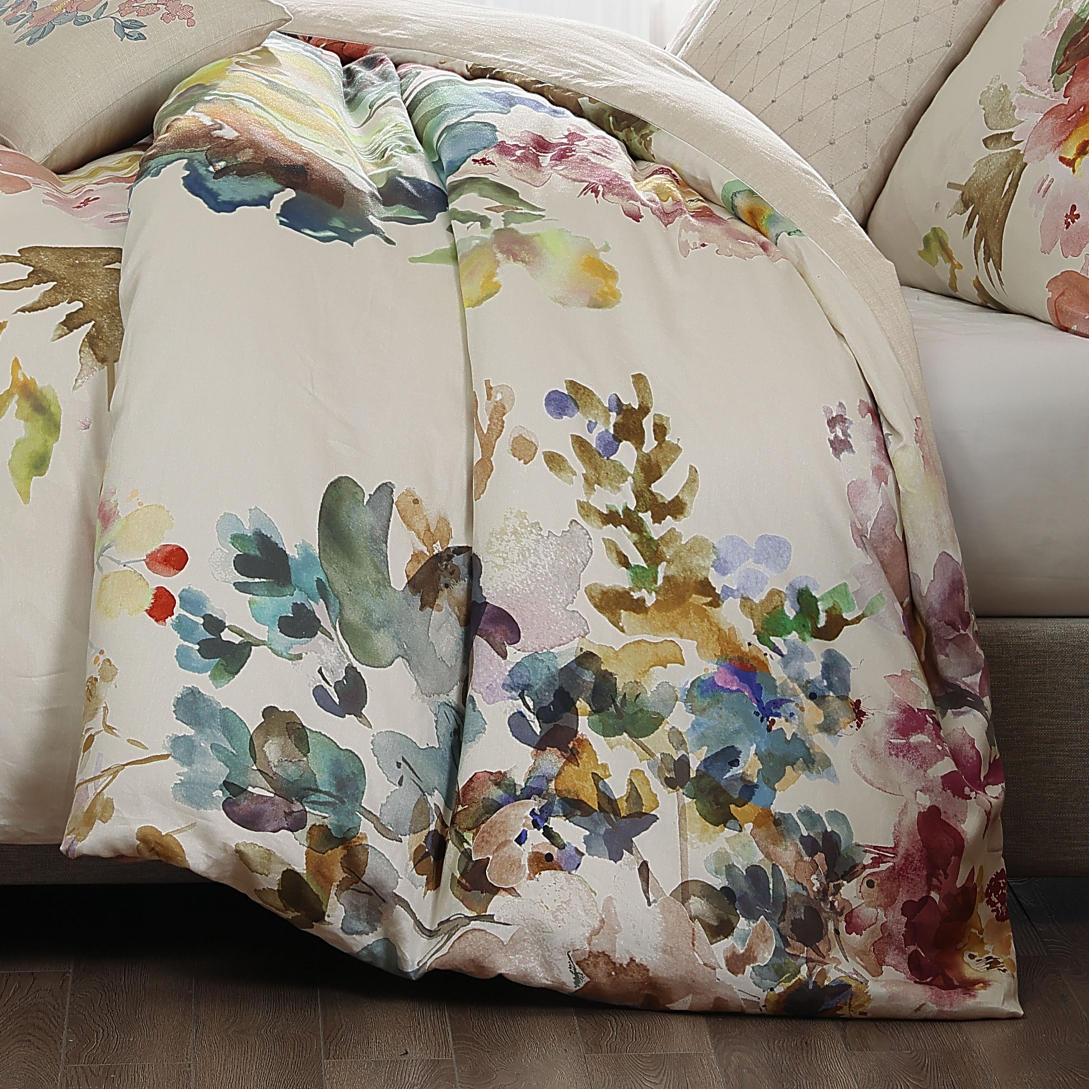 Bebejan Antique Flowers Ivory 5 Piece Reversible Comforter Set Comforter Sets By Bebejan®