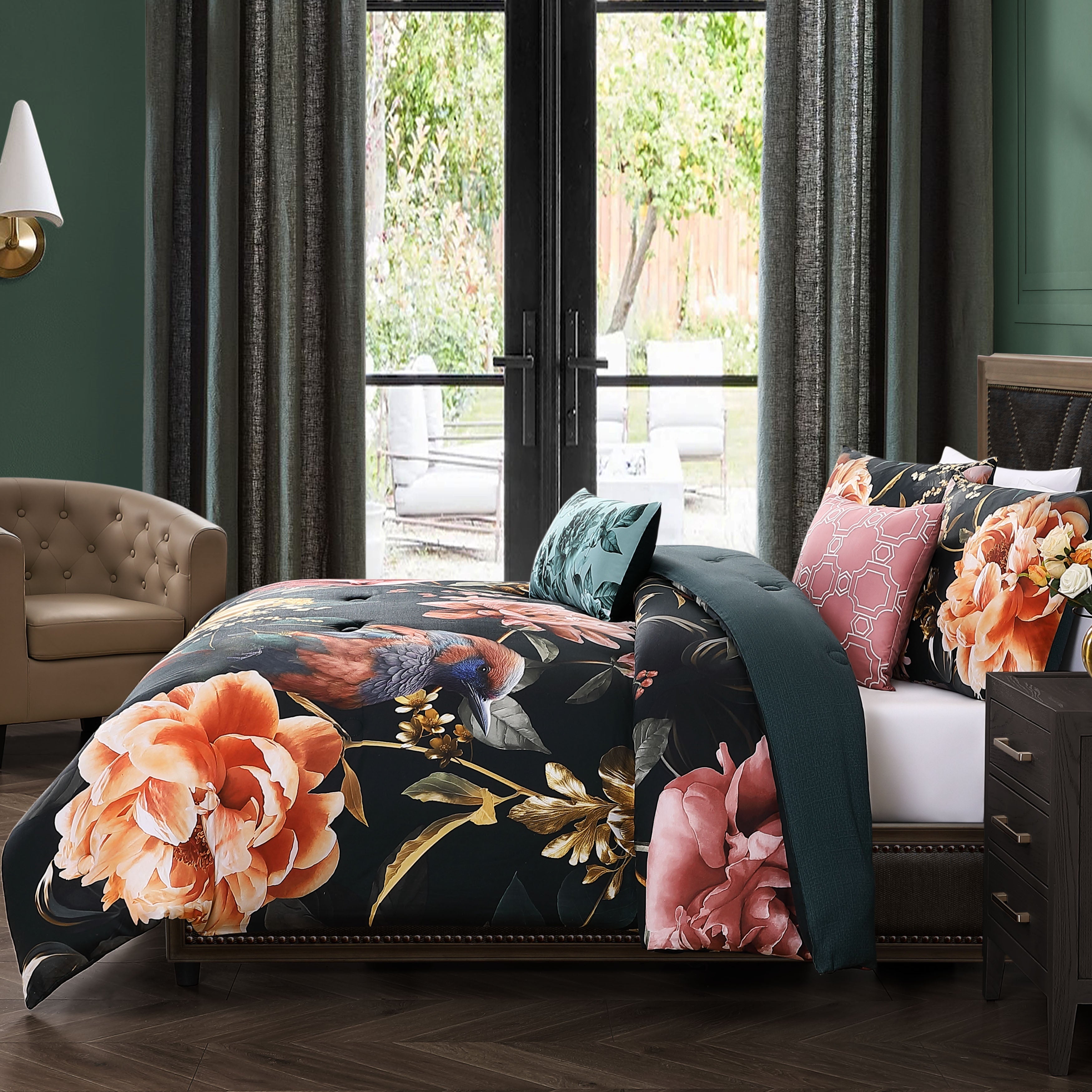 Bebejan Botanical Birds 5 Piece Reversible Comforter Set Comforter Sets By Bebejan®