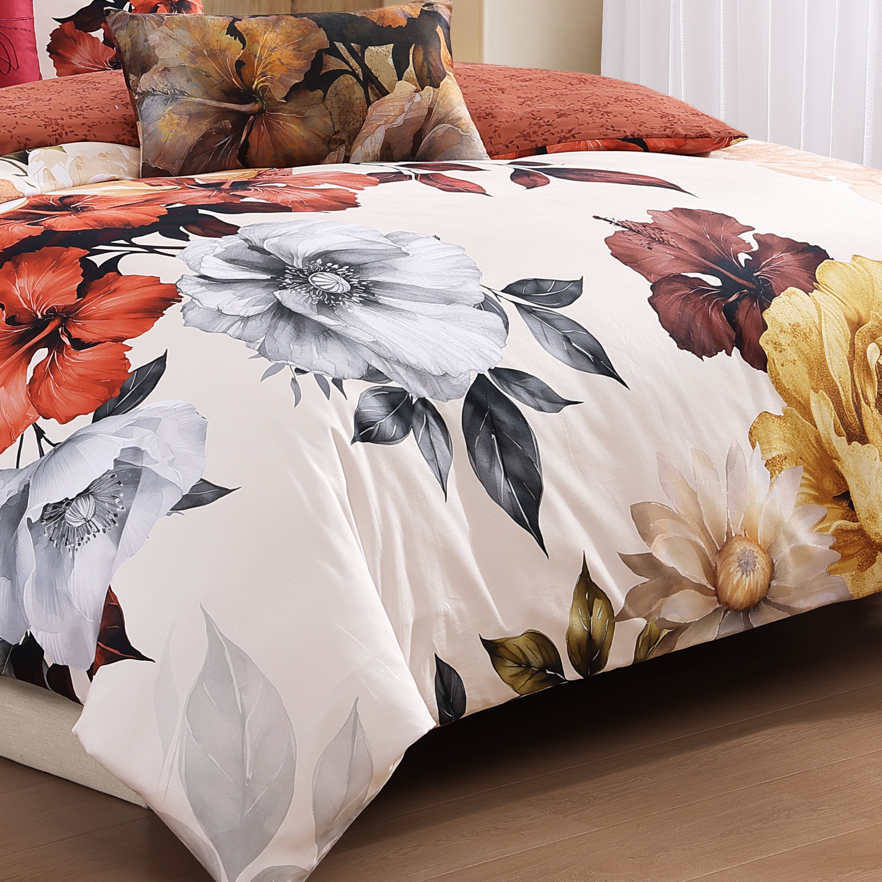 Bebejan Carnelian Flora 5 Piece Reversible Comforter Set Comforter Sets By Bebejan®