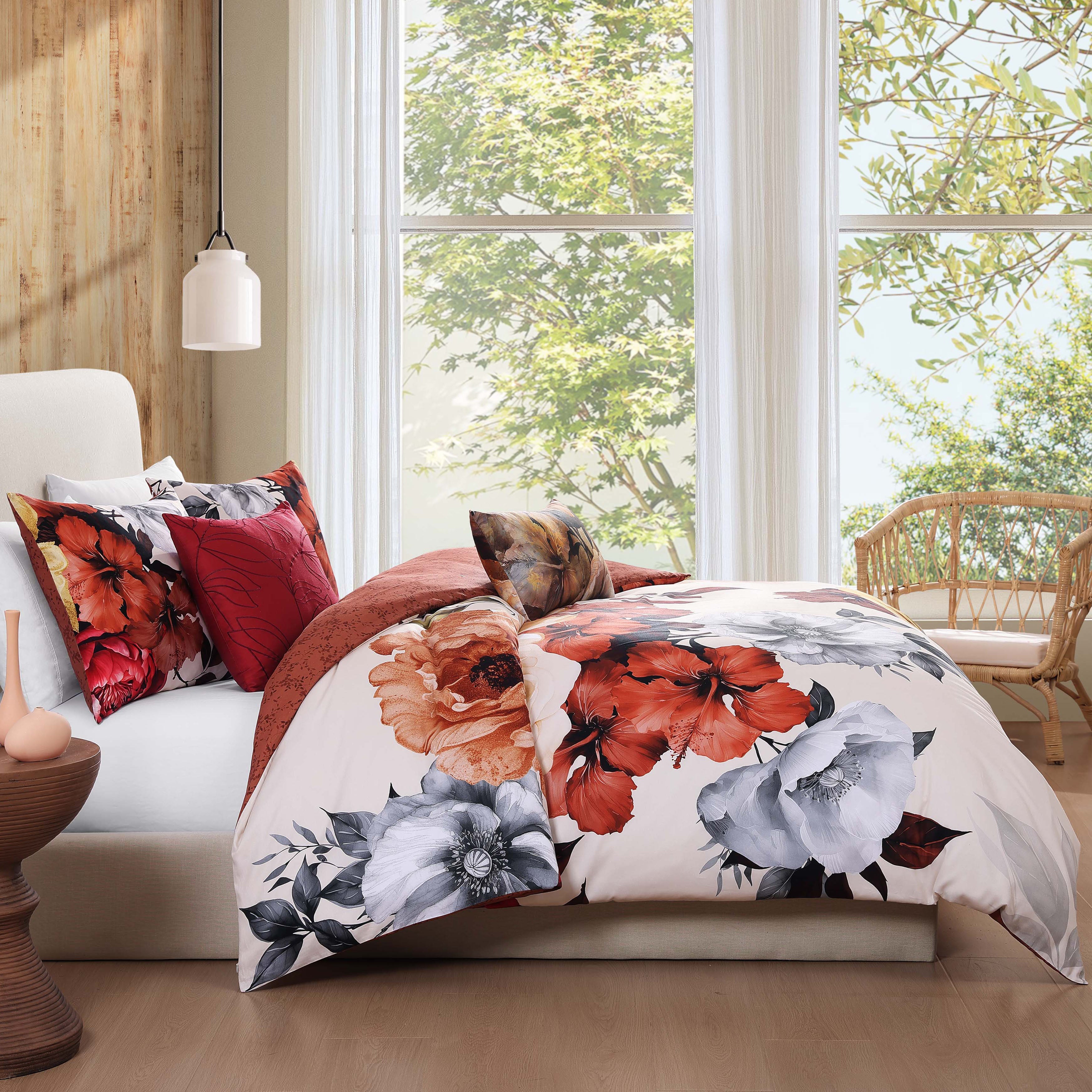 Bebejan Carnelian Flora 5 Piece Reversible Comforter Set Comforter Sets By Bebejan®