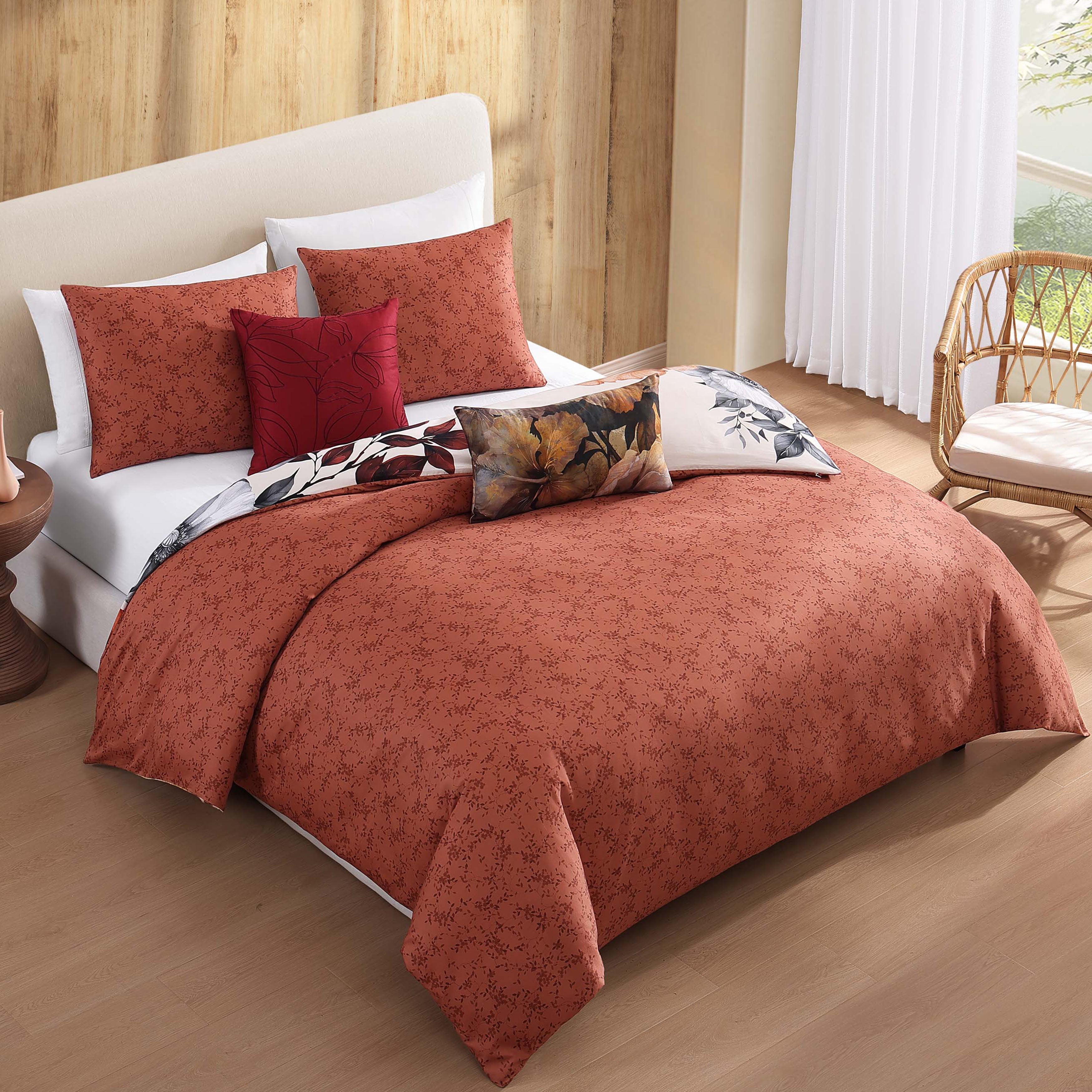 Bebejan Carnelian Flora 5 Piece Reversible Comforter Set Comforter Sets By Bebejan®