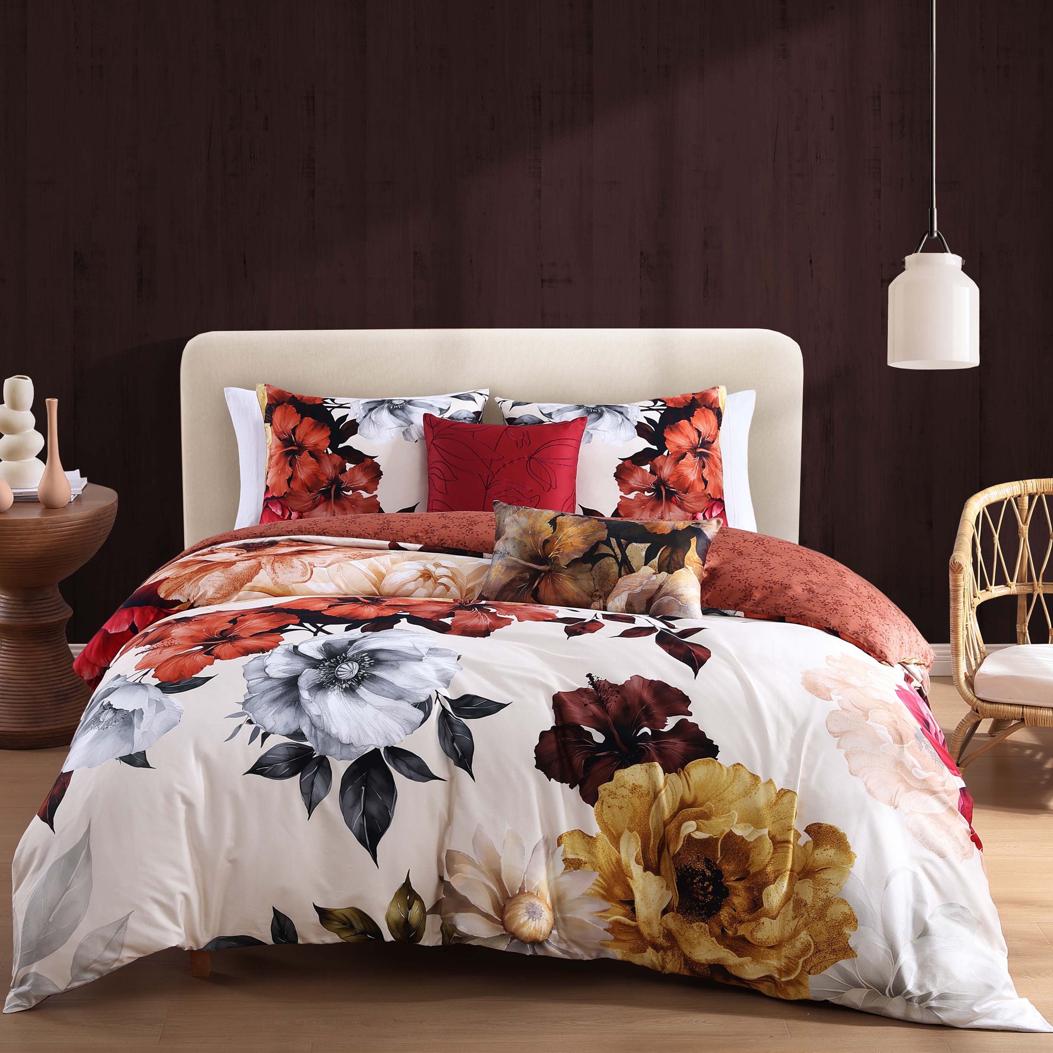Bebejan Carnelian Flora 5 Piece Reversible Comforter Set Comforter Sets By Bebejan®