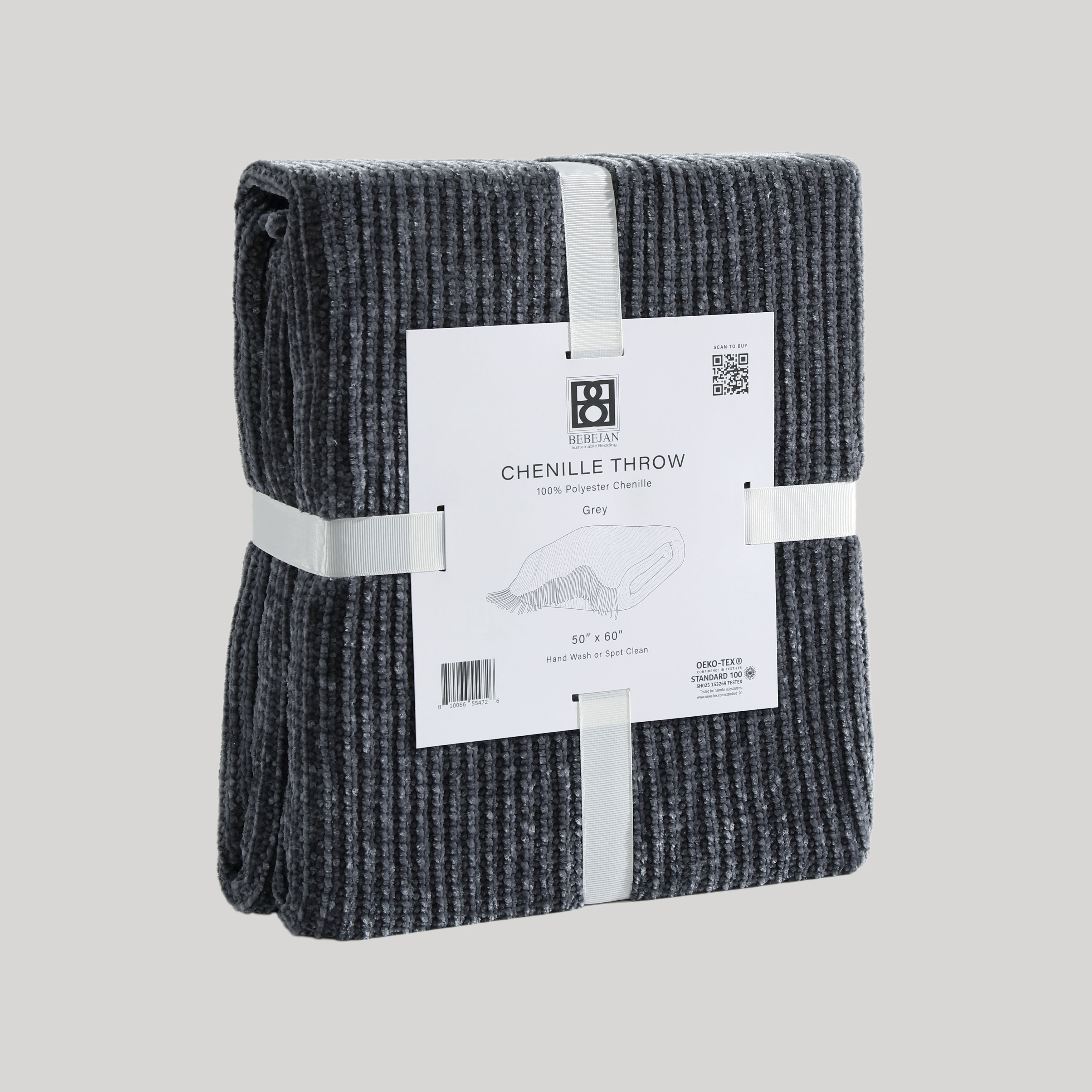 Bebejan Chenille Throw - Ivory Final Sale Throws By US Office - Latest Bedding