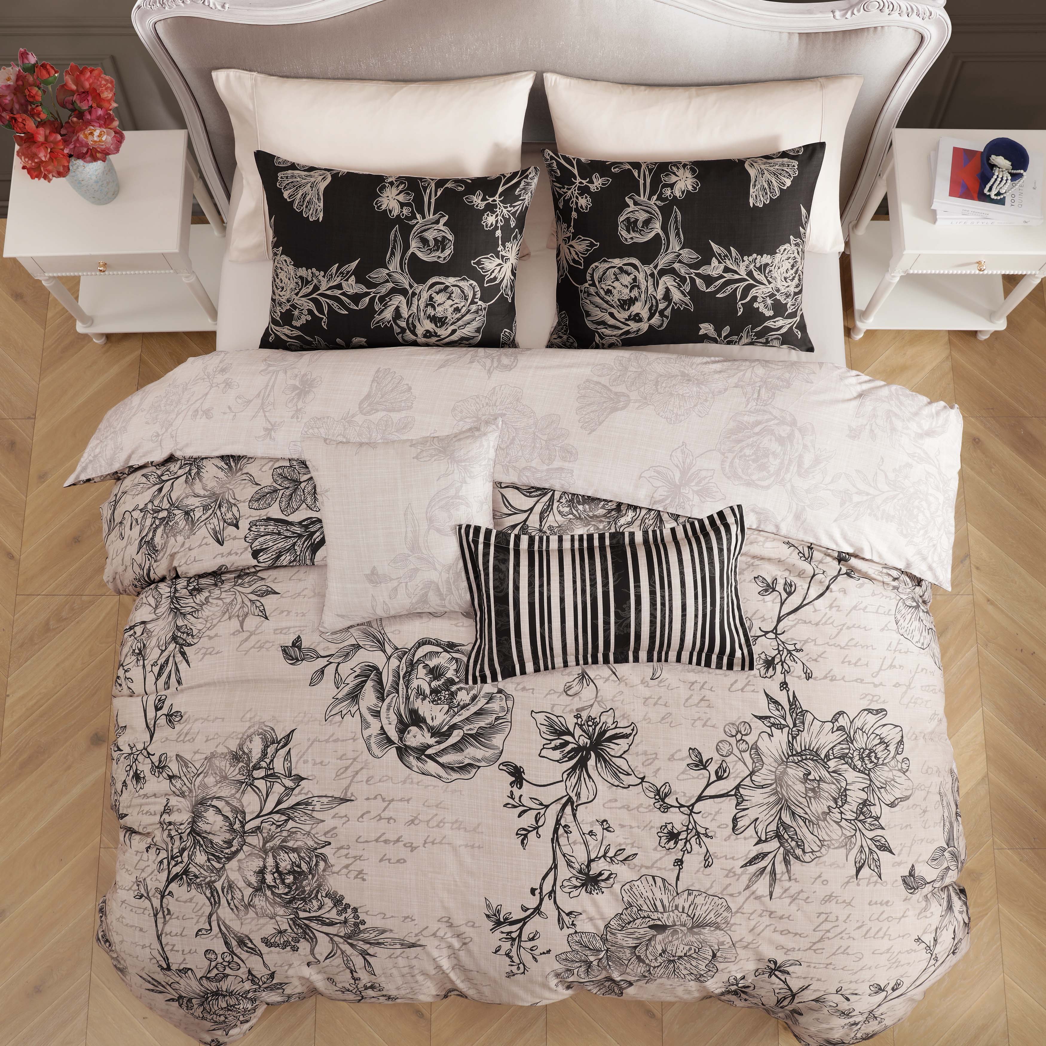 Bebejan French Linen 5 Piece Reversible Comforter Set