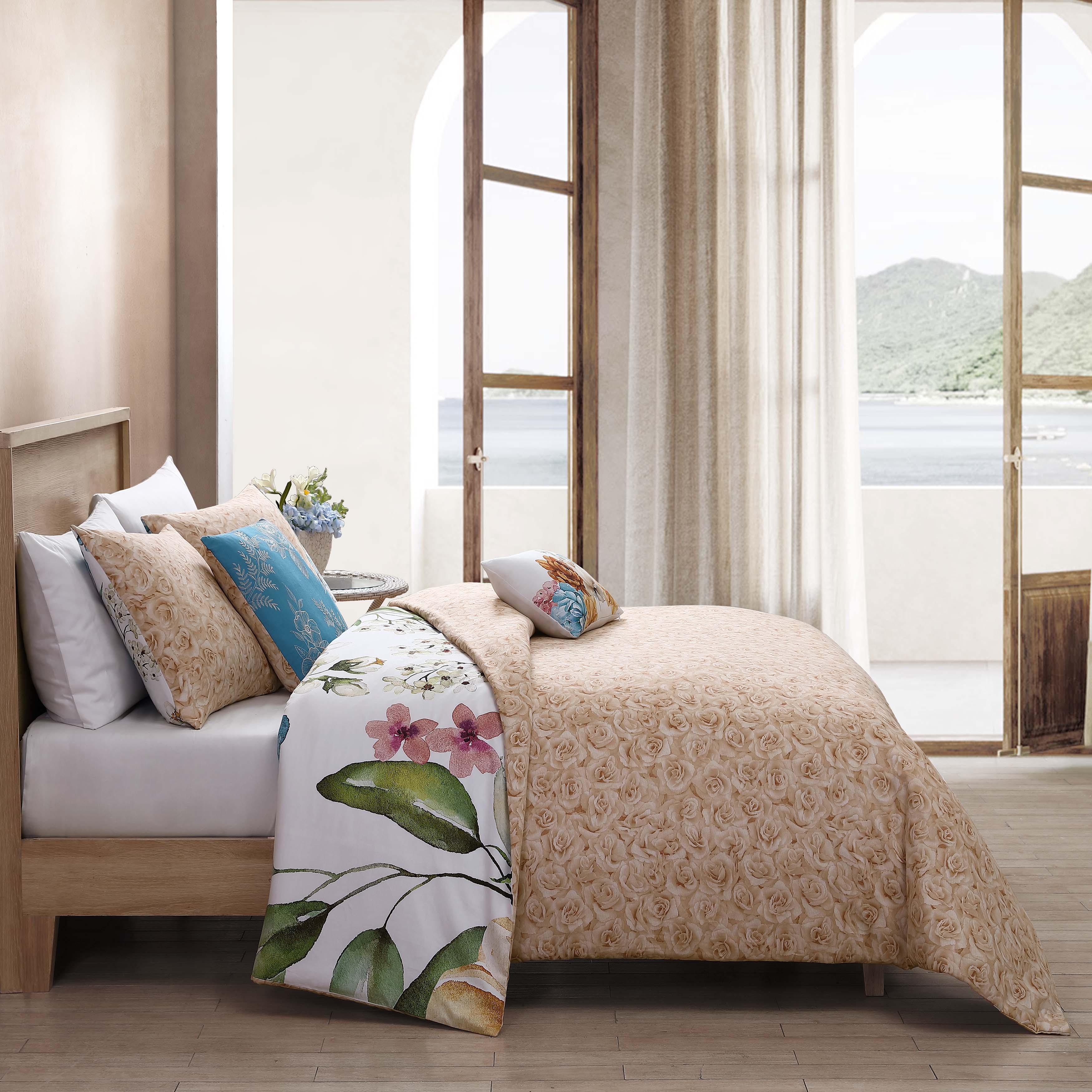 Bebejan Maia Blue 5 Piece Reversible Comforter Set Comforter Sets By Bebejan®