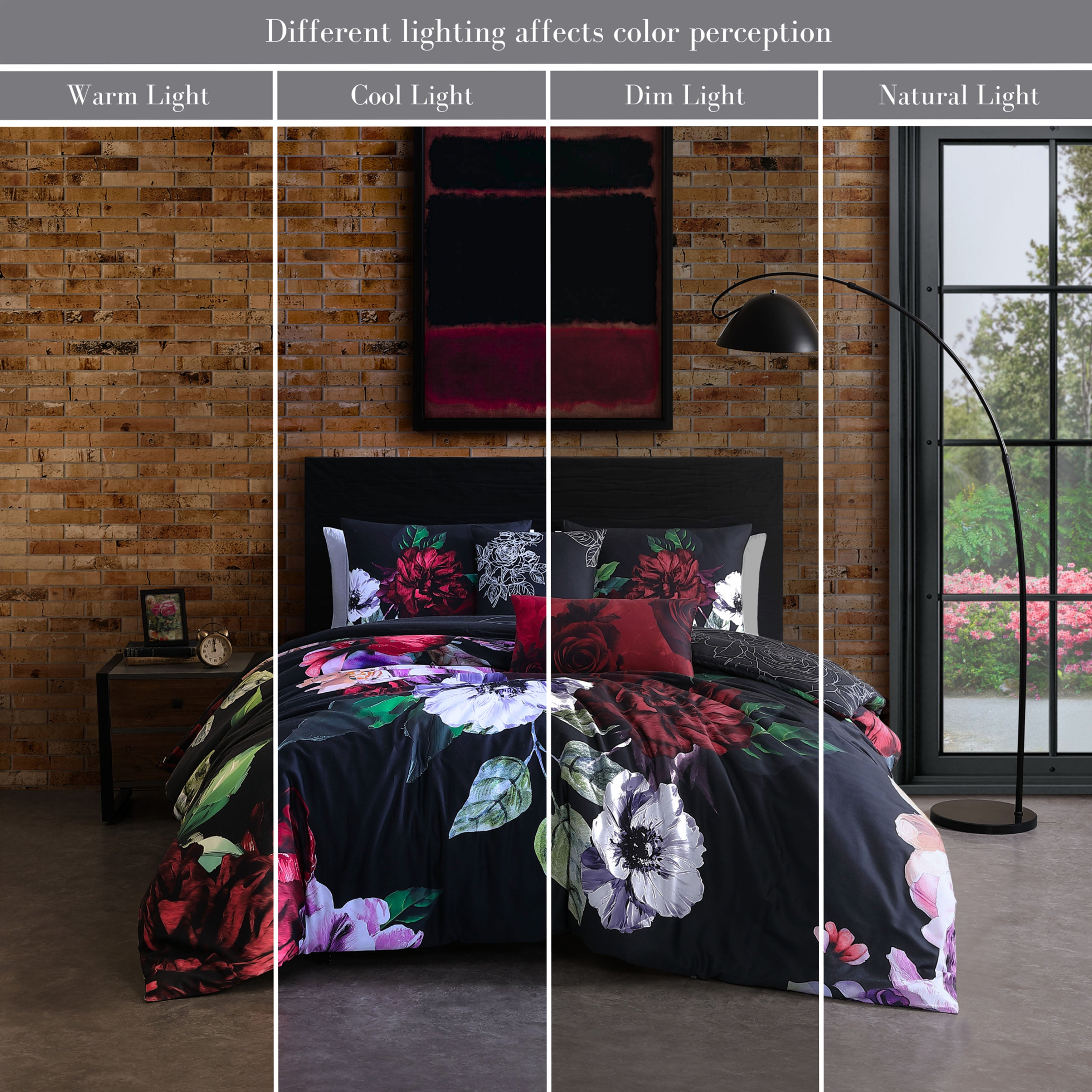 Bebejan Moody Painting 5 Piece Reversible Comforter Set