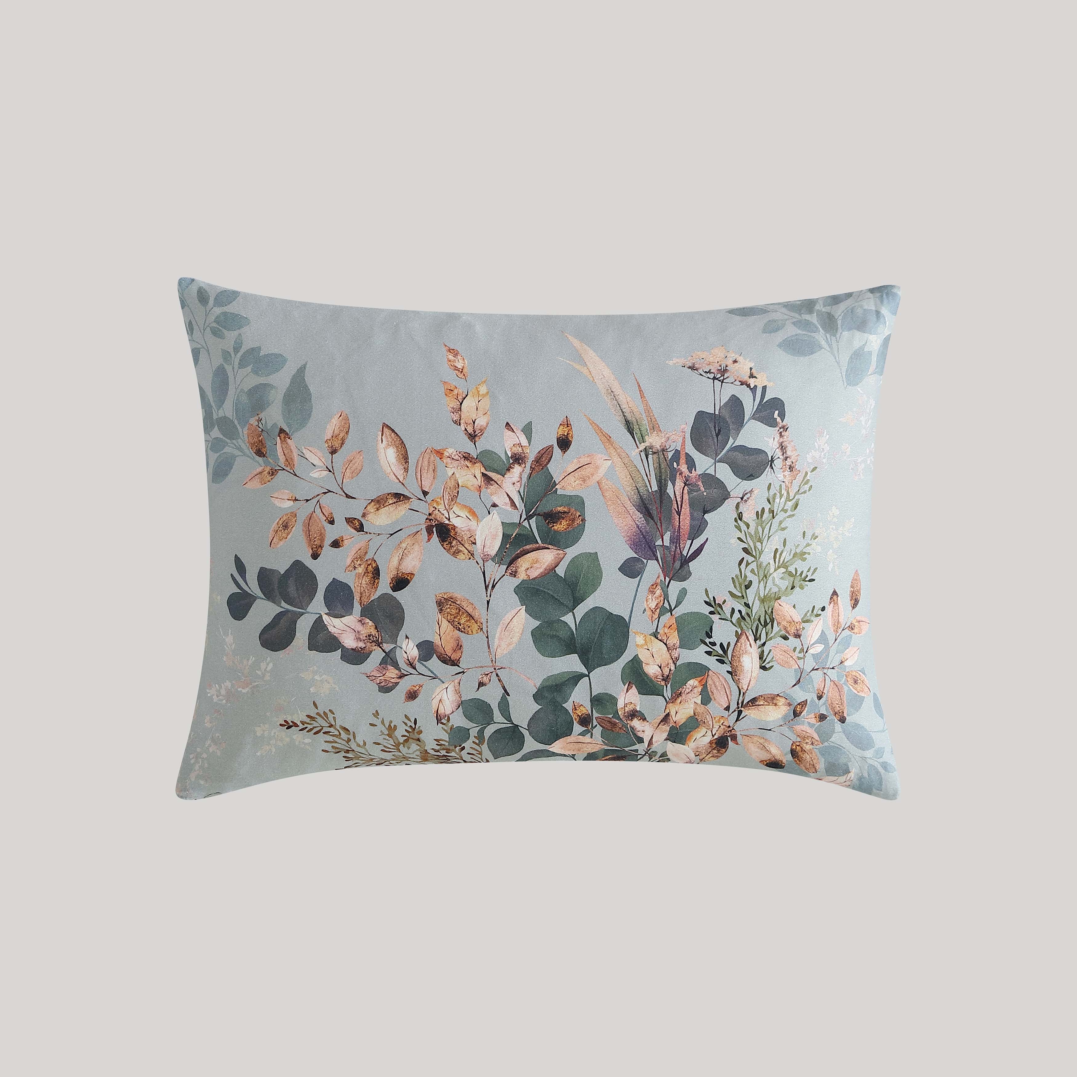 Bebejan Peach Leaves on Sage 5 Piece Reversible Comforter Set Comforter Sets By Bebejan®