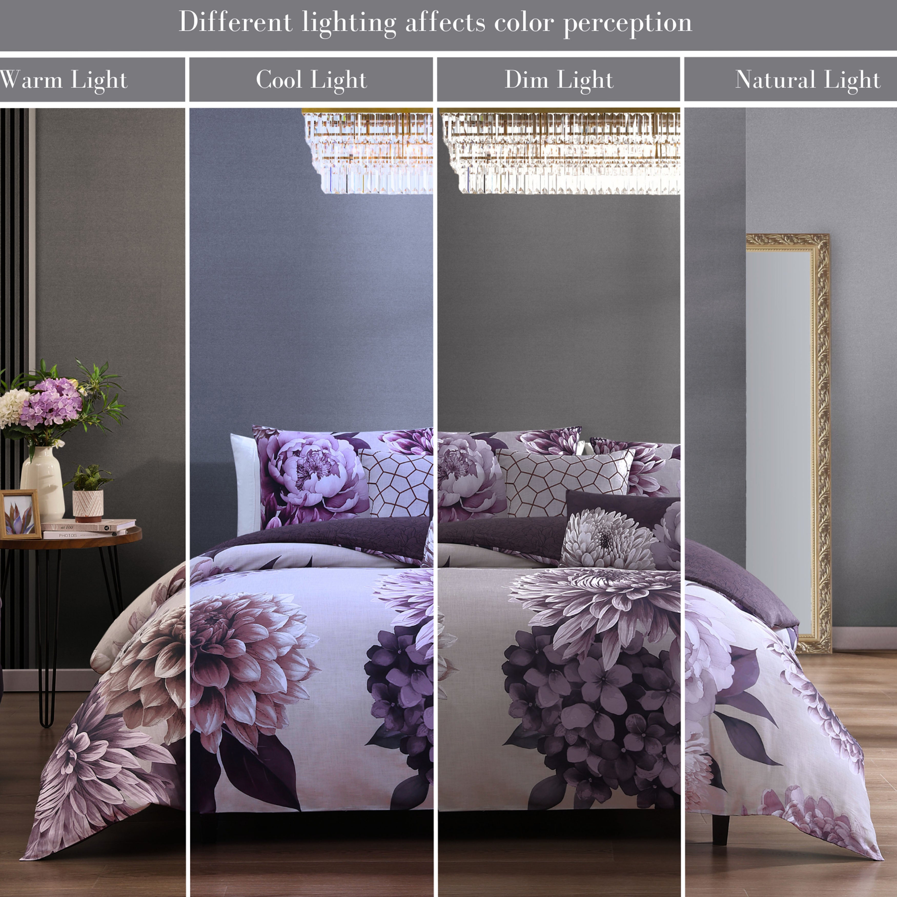 Bebejan Plum Petal 5 Piece Reversible Comforter Set
