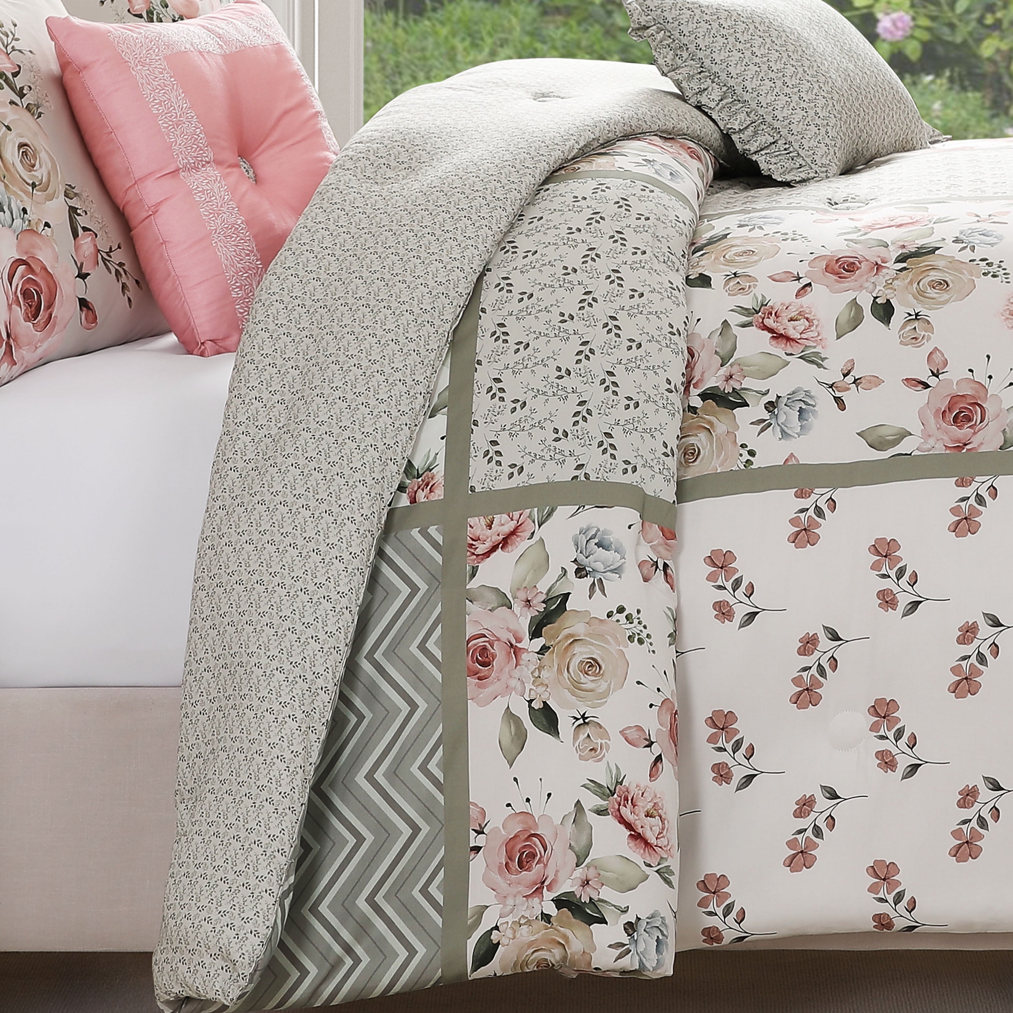 Bebejan Sage Serenity 5 Piece Reversible Comforter Set Comforter Sets By Bebejan®