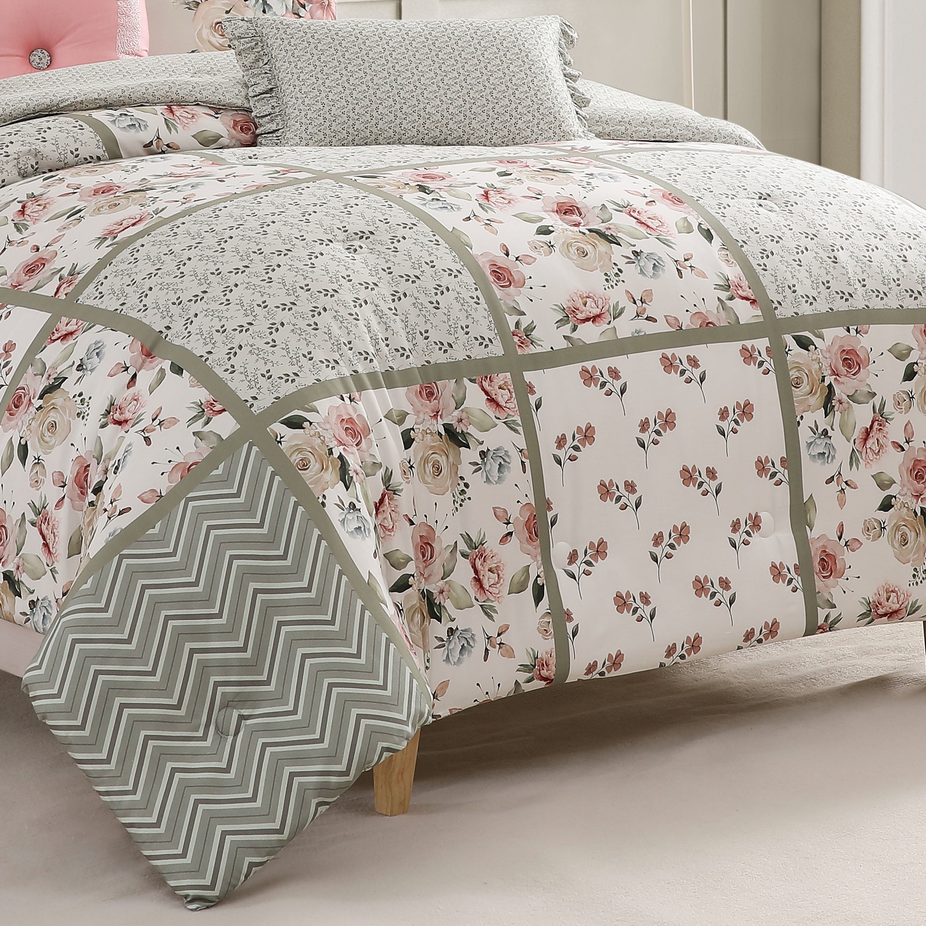 Bebejan Sage Serenity 5 Piece Reversible Comforter Set Comforter Sets By Bebejan®