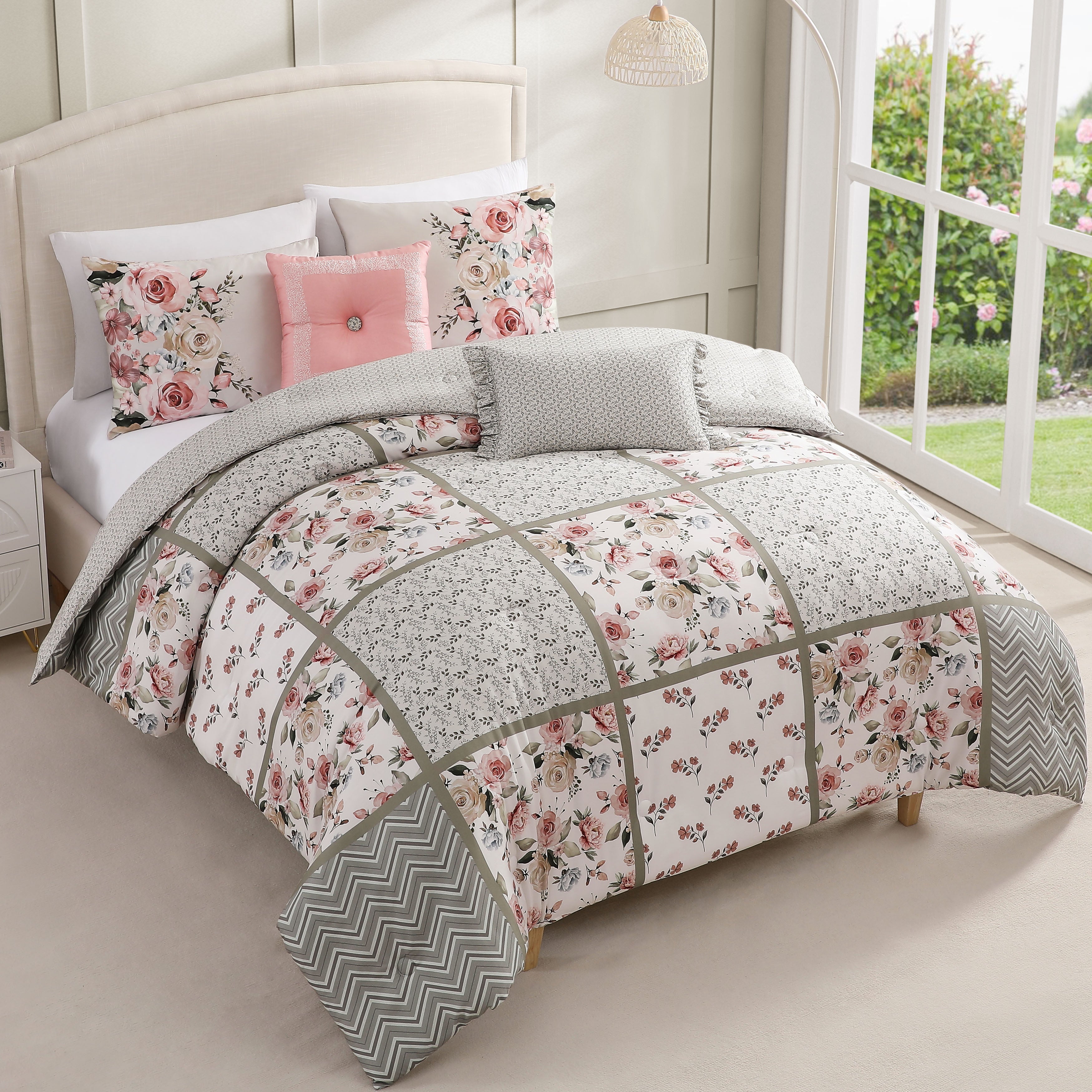 Bebejan Sage Serenity 5 Piece Reversible Comforter Set Comforter Sets By Bebejan®