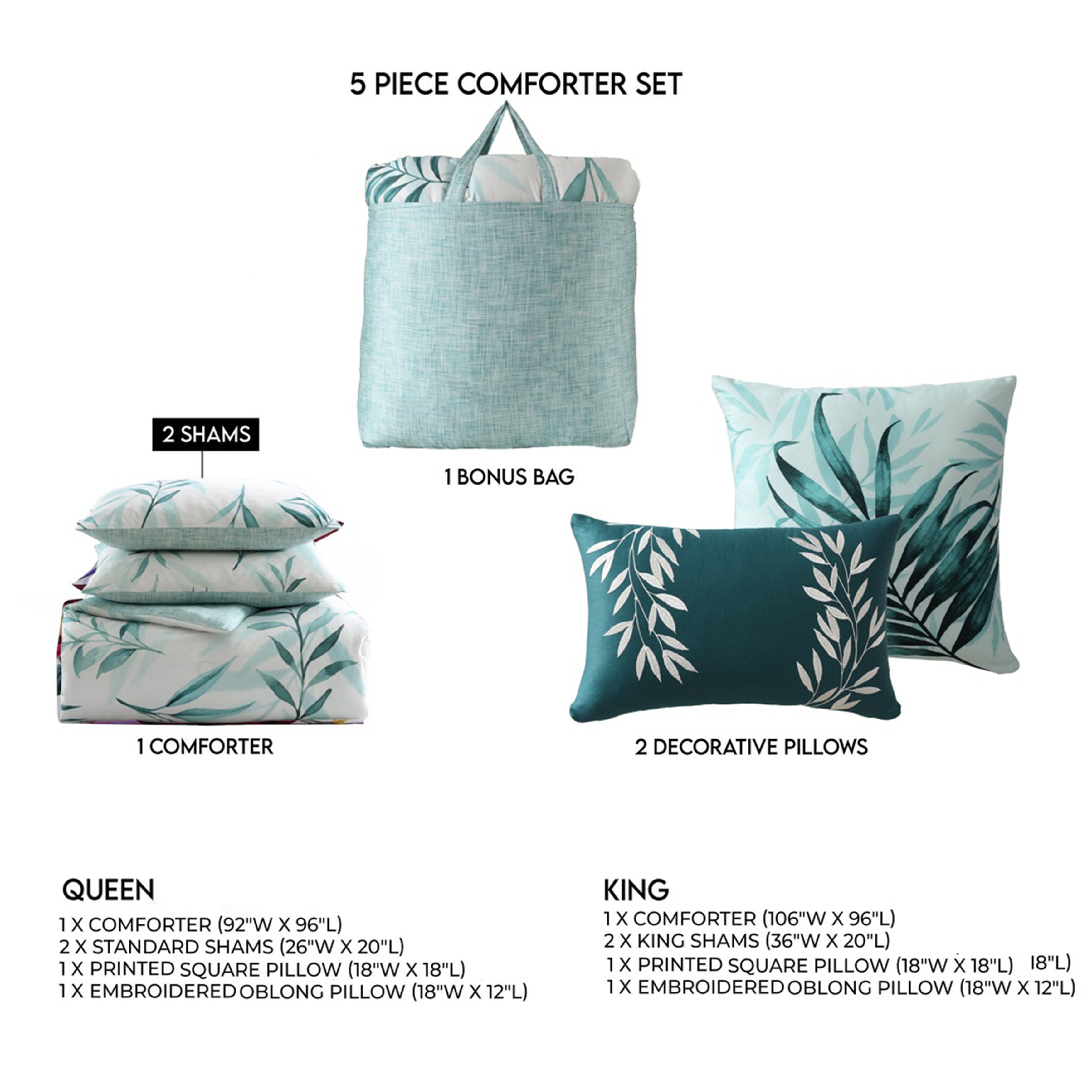 Bebejan Tropical 5 Piece Reversible Comforter Set Comforter Sets By Bebejan®