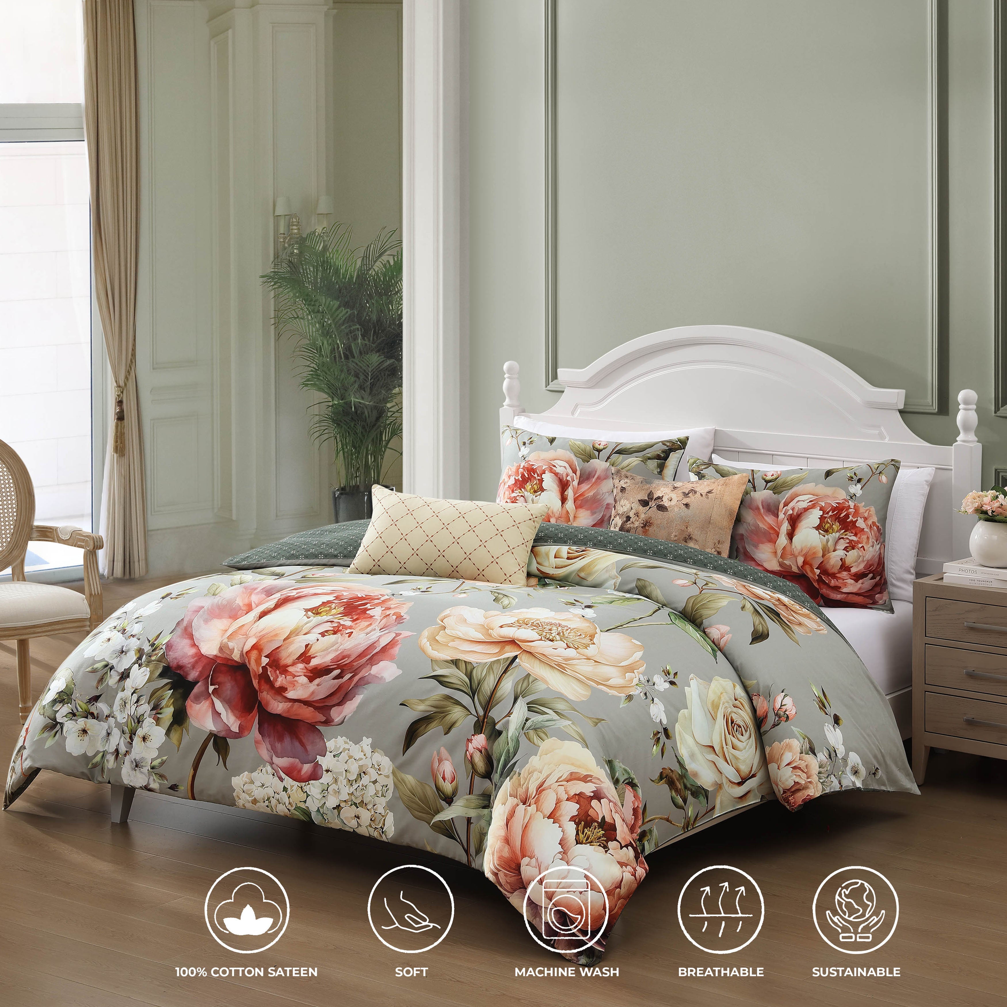 Bebejan Whispering Willows 5 Piece Reversible Comforter Set Comforter Sets By Bebejan®