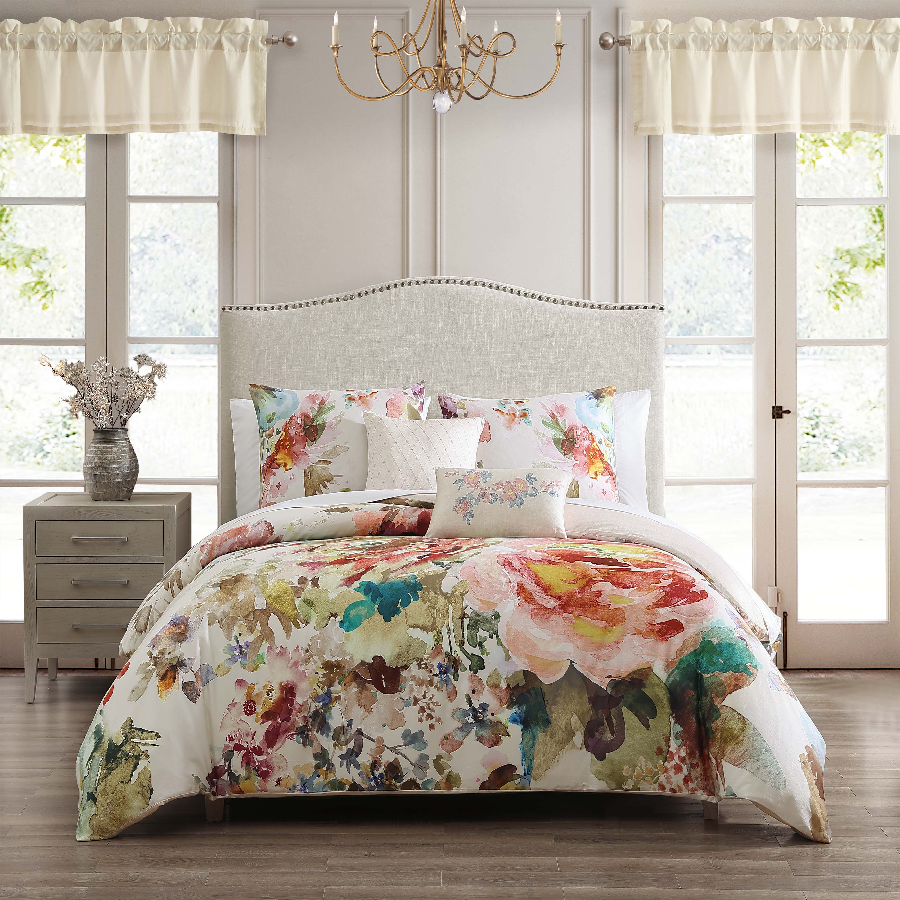 Bebejan Antique Flowers Ivory 5 Piece Reversible Comforter Set Comforter Sets By Bebejan®
