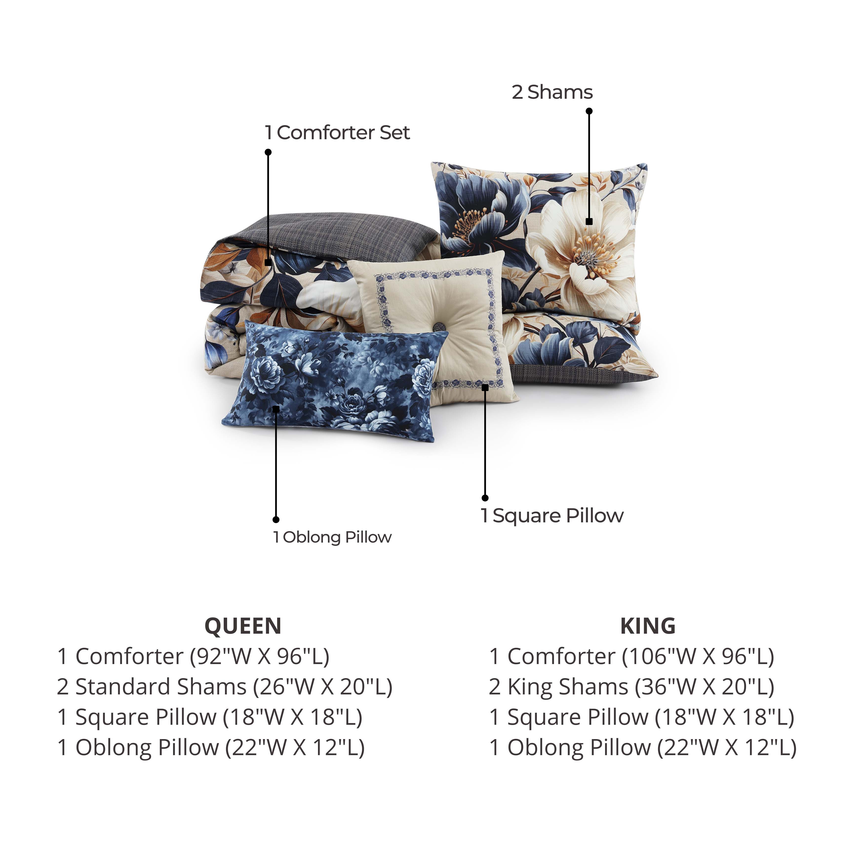 Bebejan English Manor 5 Piece Reversible Comforter Set