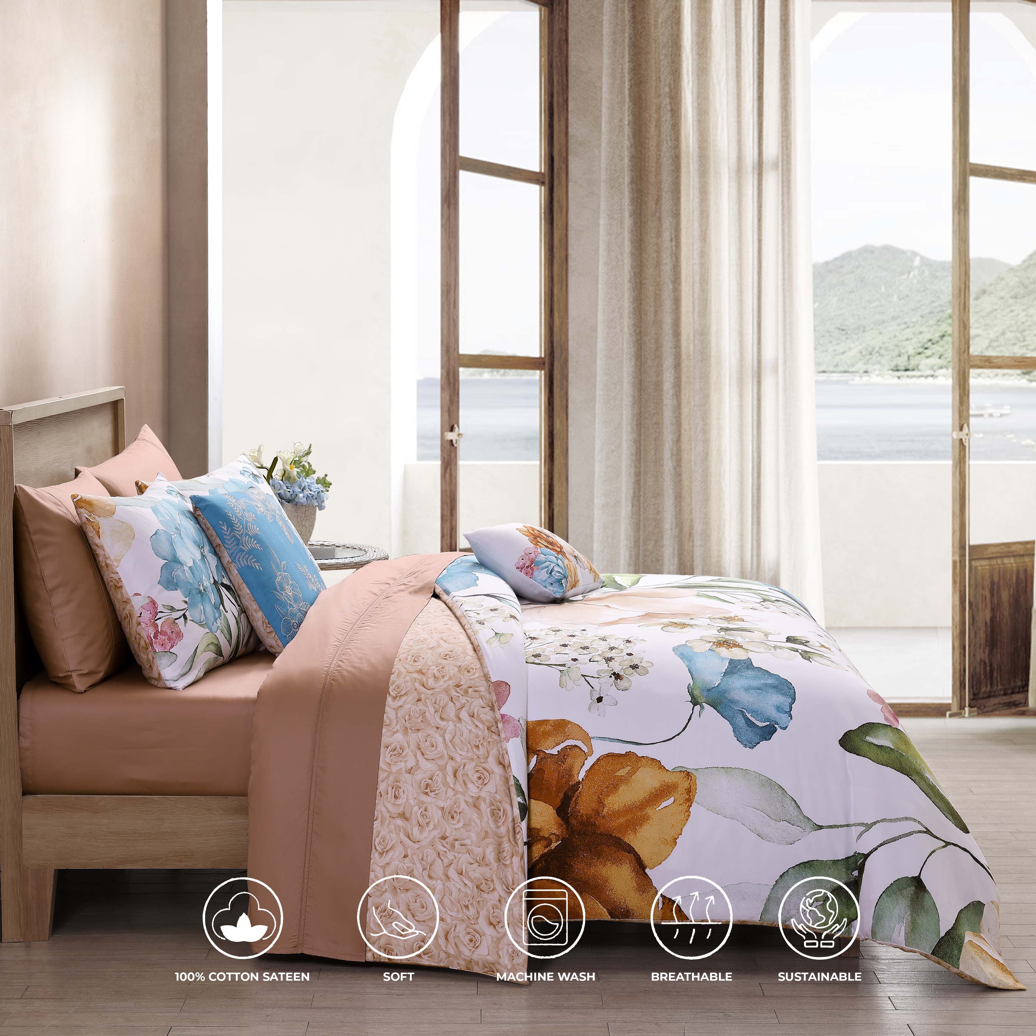 Bebejan Maia Blue 5 Piece Reversible Comforter Set Comforter Sets By Bebejan®
