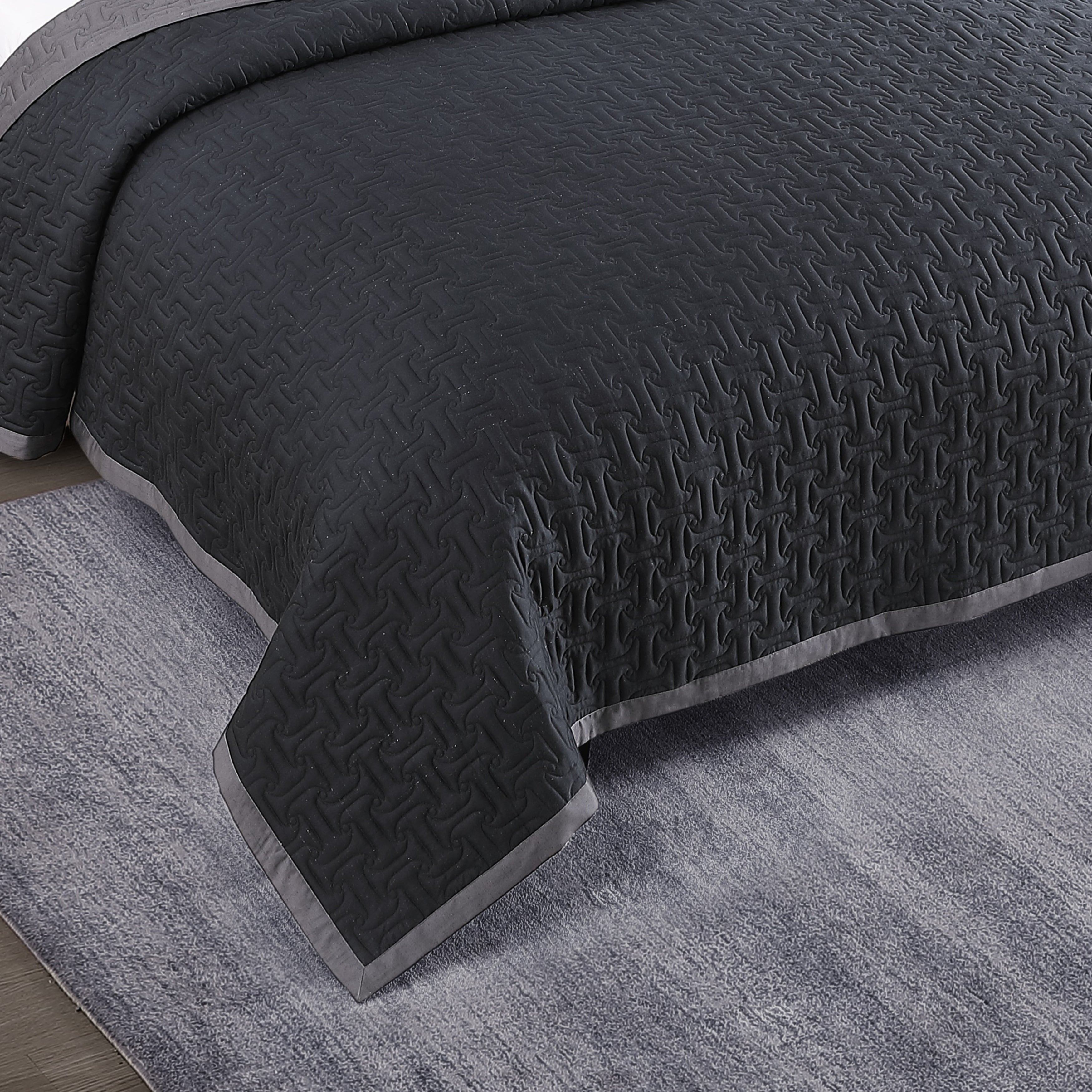 Bebejan 3 Piece Textured Quilted Coverlet Set