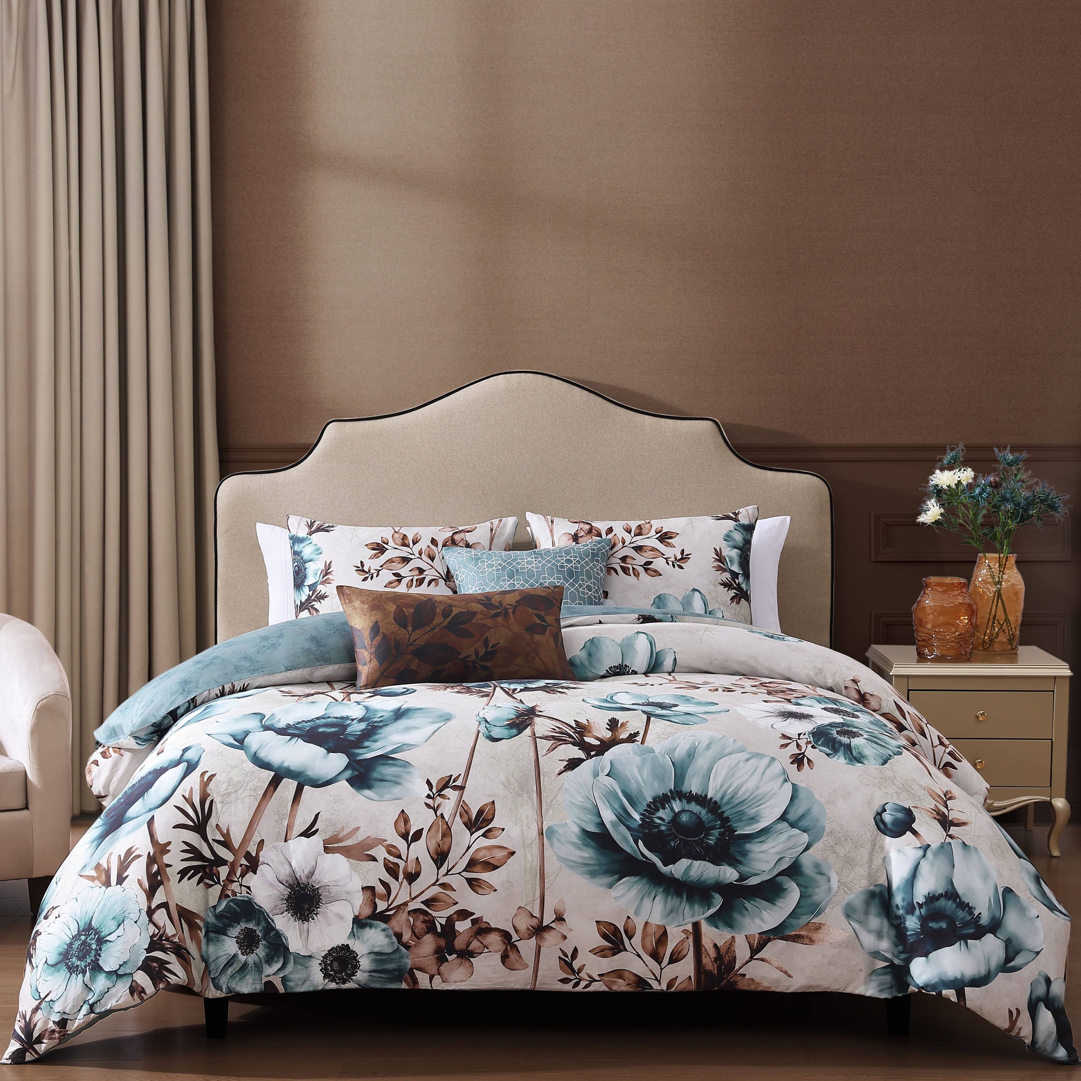 Bebejan Flowers in the Mist 5 Piece Reversible Comforter Set Comforter Sets By Bebejan®