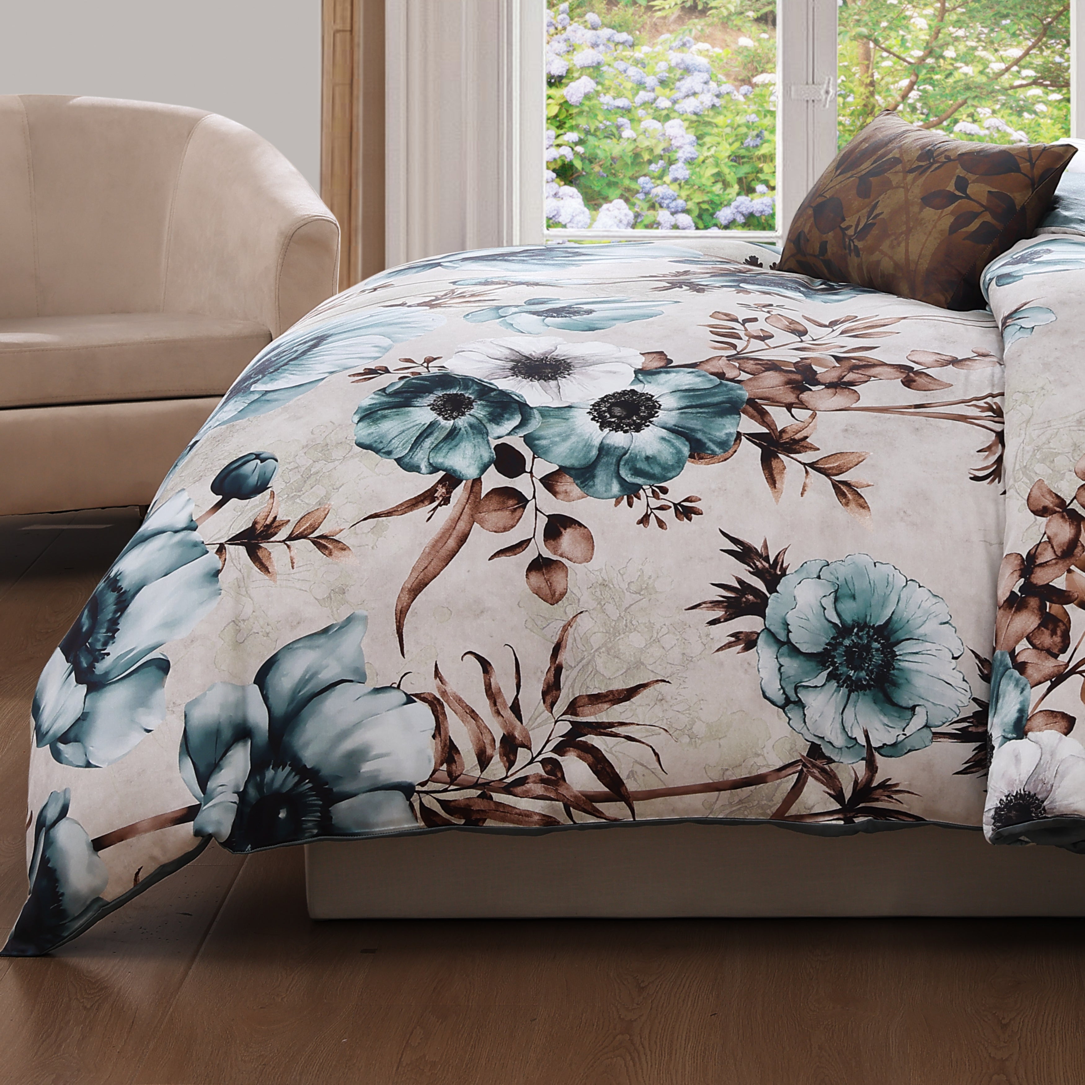 Bebejan Flowers in the Mist 5 Piece Reversible Comforter Set Comforter Sets By Bebejan®