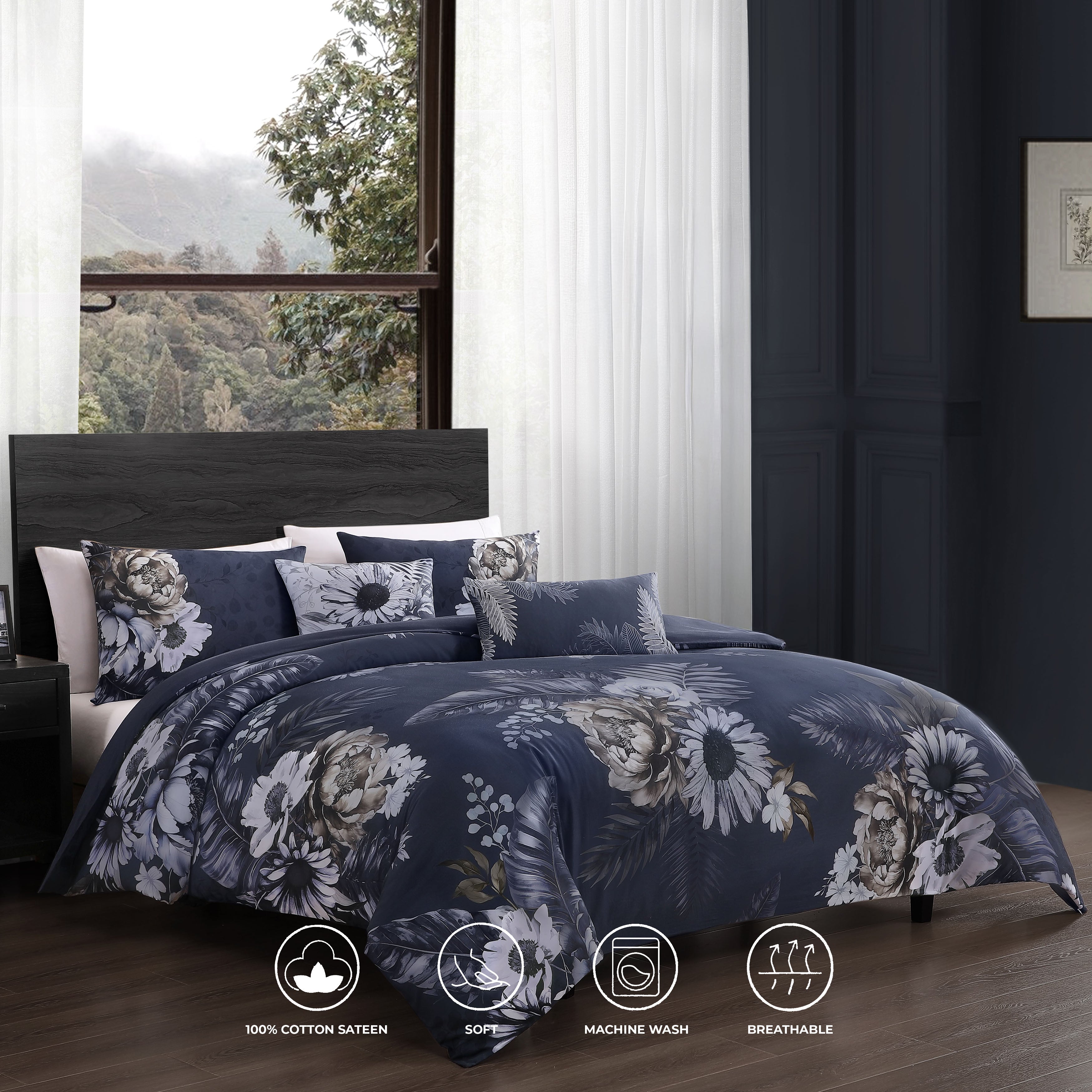 Bebejan Forget Me Not 5 Piece Reversible Comforter Set