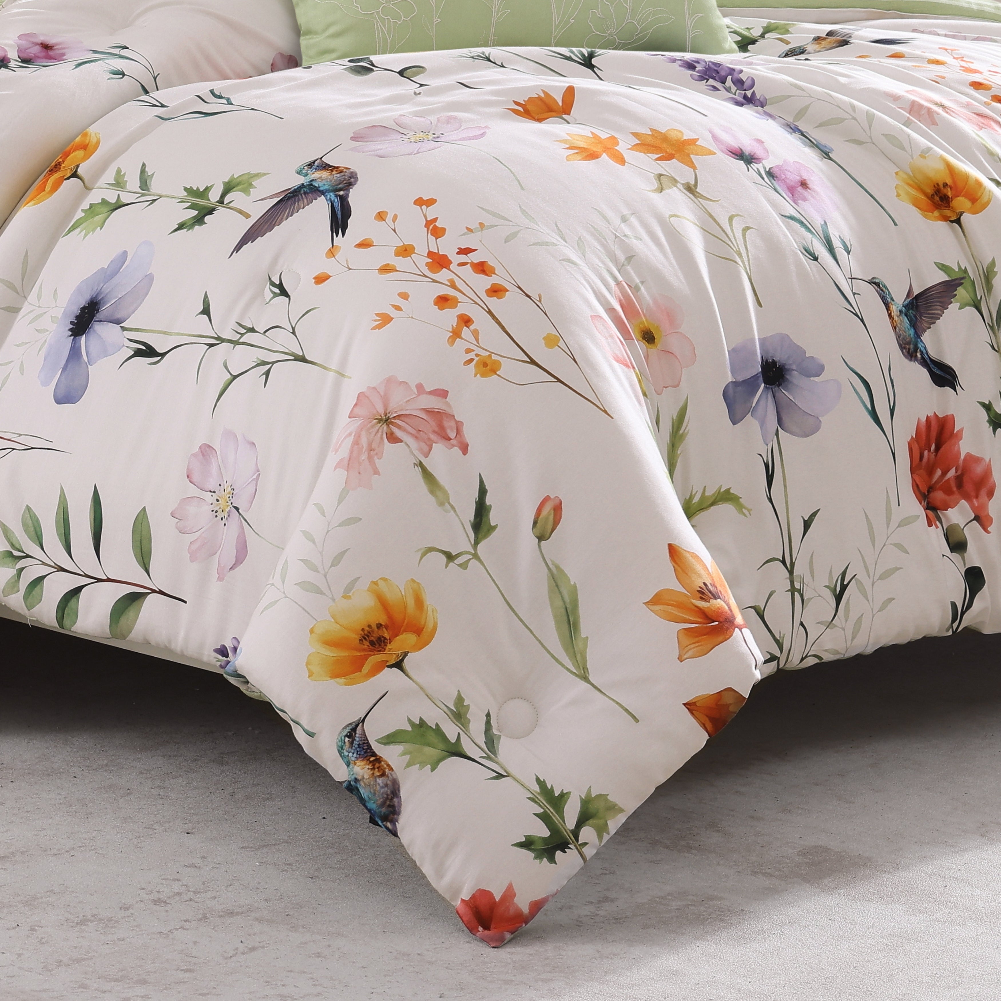 Bebejan Fresh Cut Flowers 5 Piece Reversible Comforter Set Comforter Sets By Bebejan®