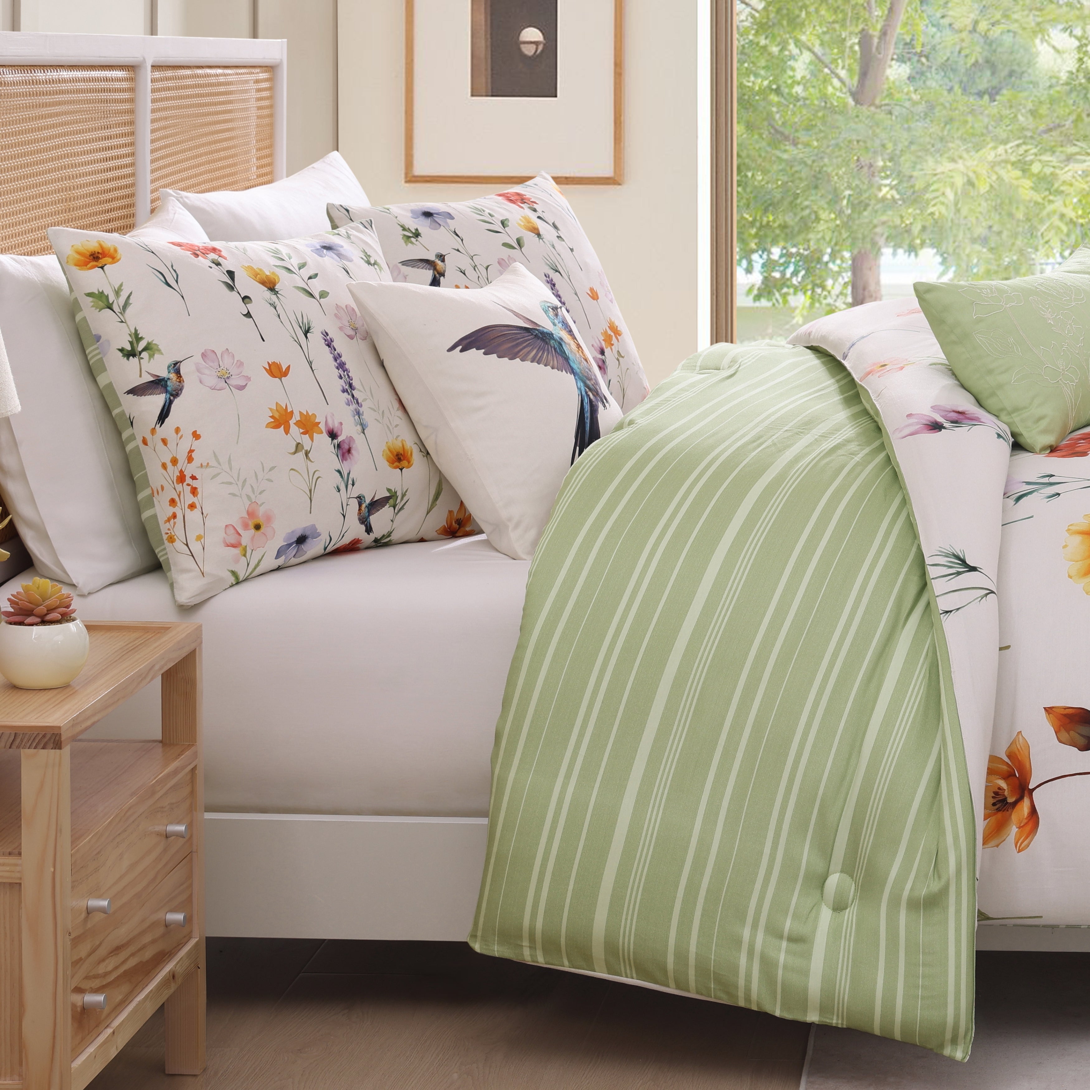 Bebejan Fresh Cut Flowers 5 Piece Reversible Comforter Set Comforter Sets By Bebejan®