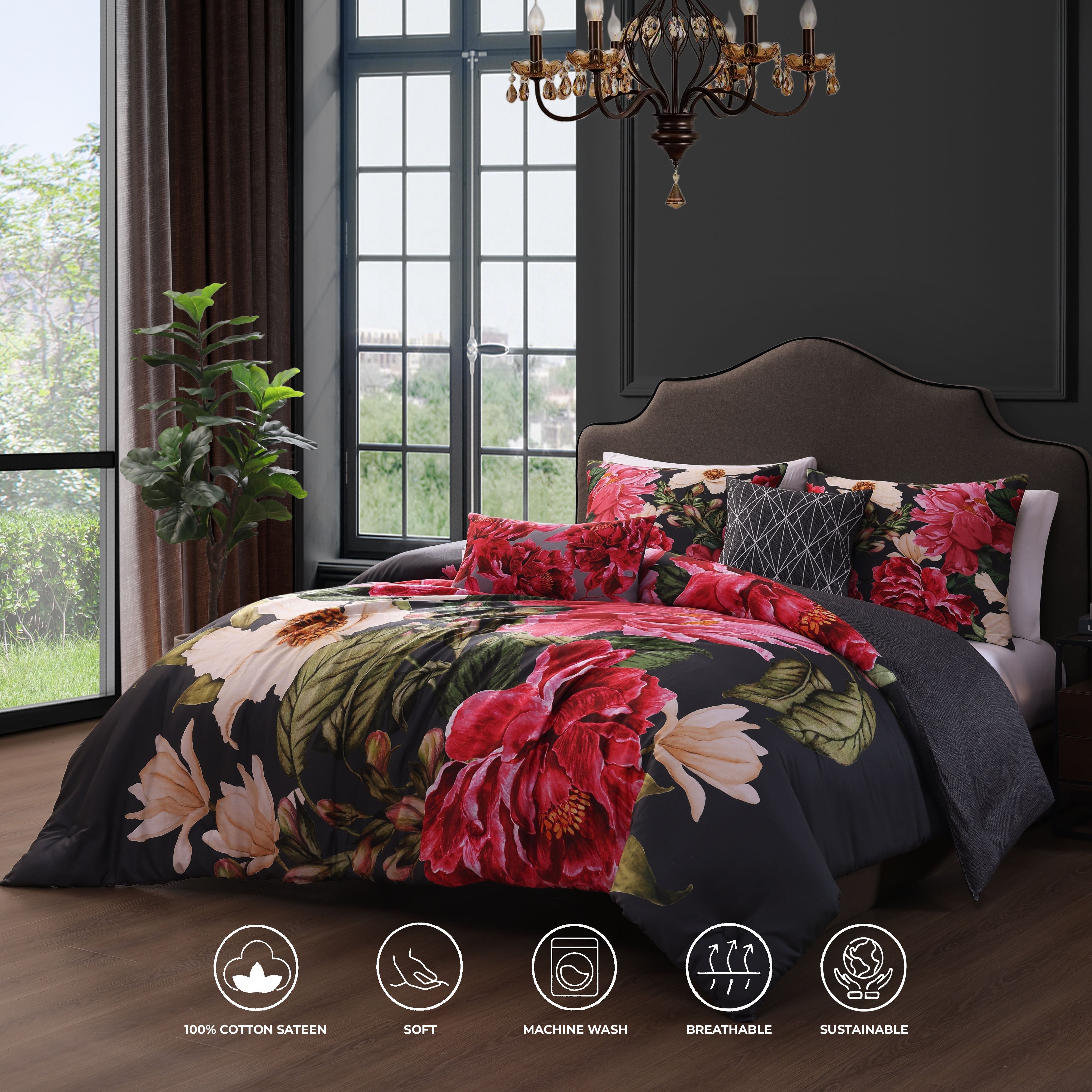Bebejan Flower Garland 5 Piece Reversible Comforter Set Comforter Sets By Bebejan®