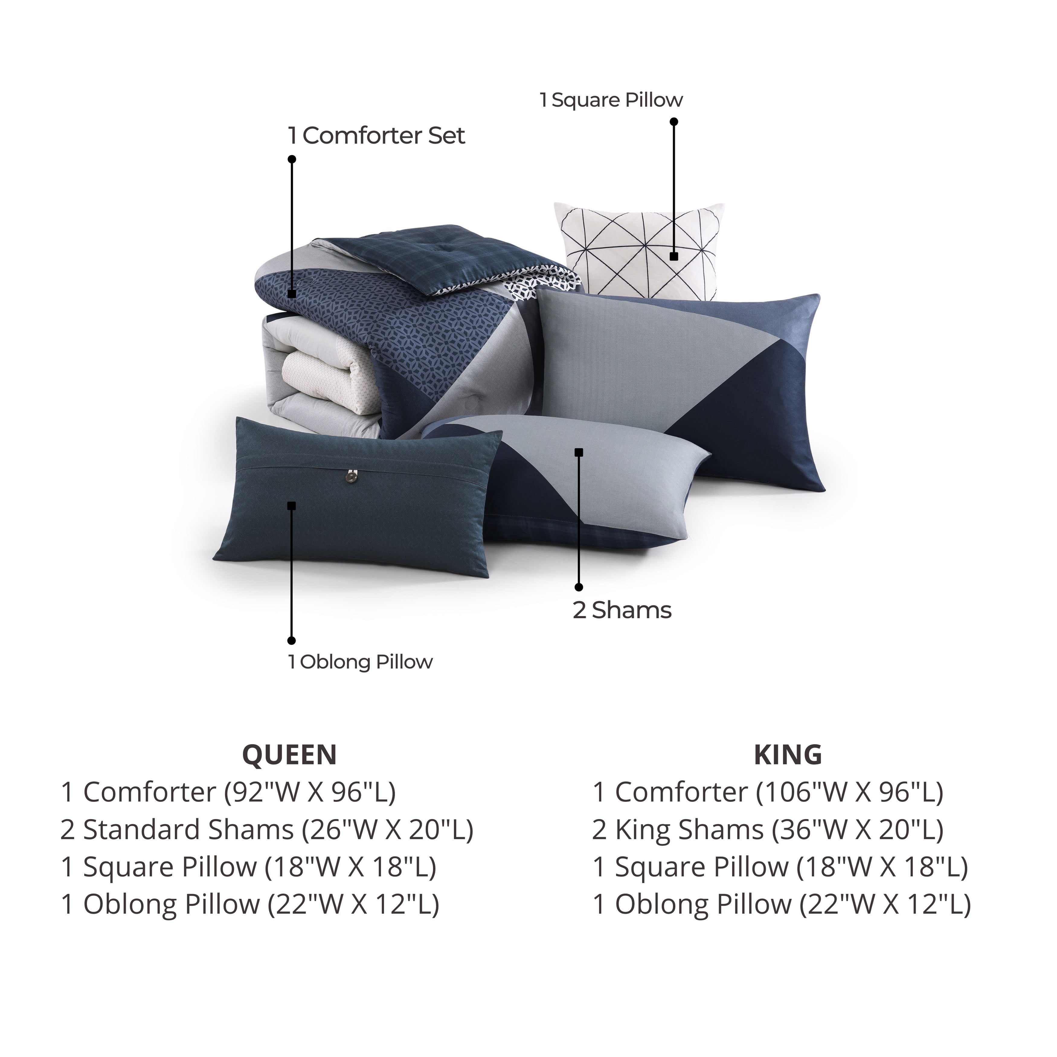 Bebejan Geo Fusion 5 Piece Reversible Comforter Set