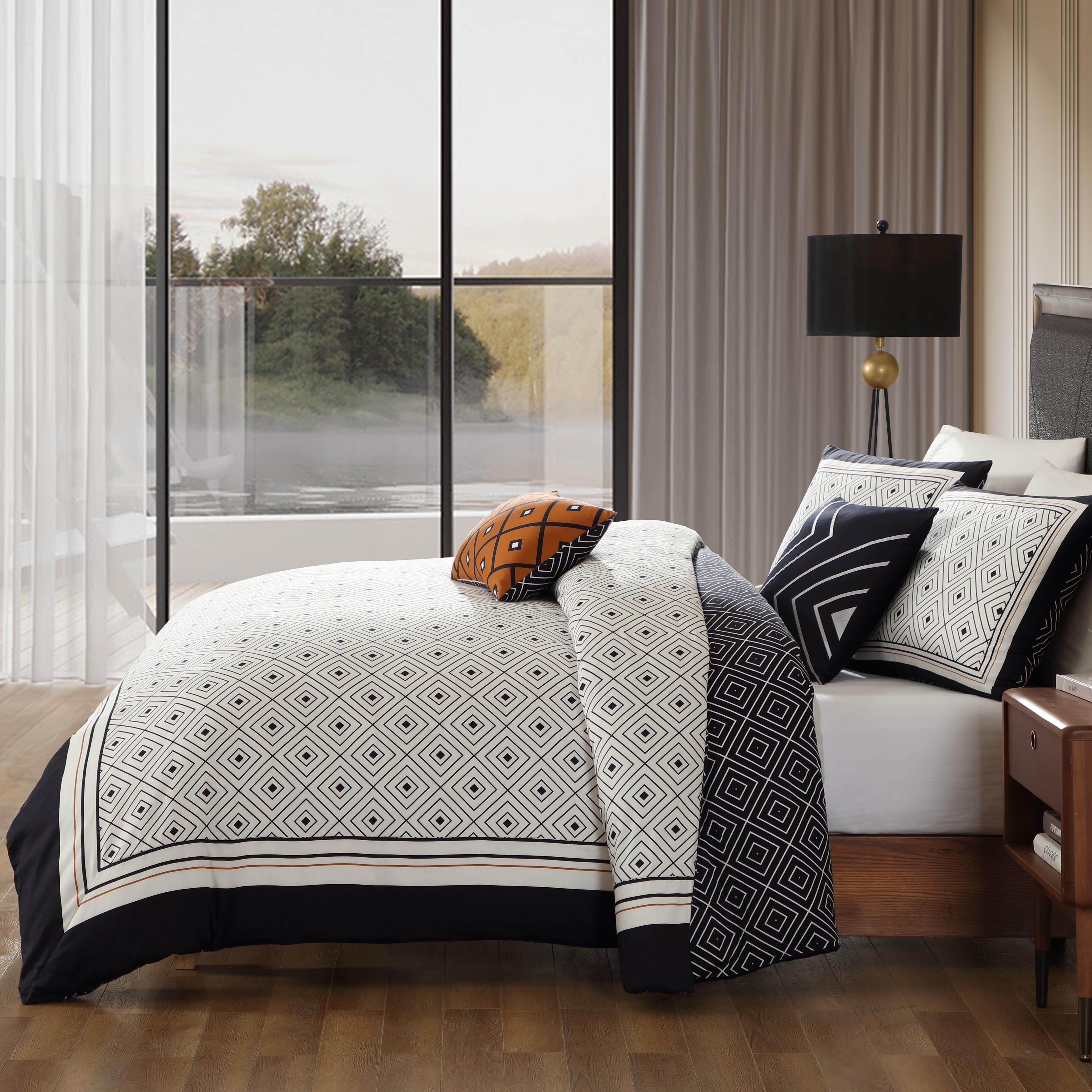Bebejan Geometric Black & White 5 Piece Reversible Comforter Set Comforter Sets By Bebejan®