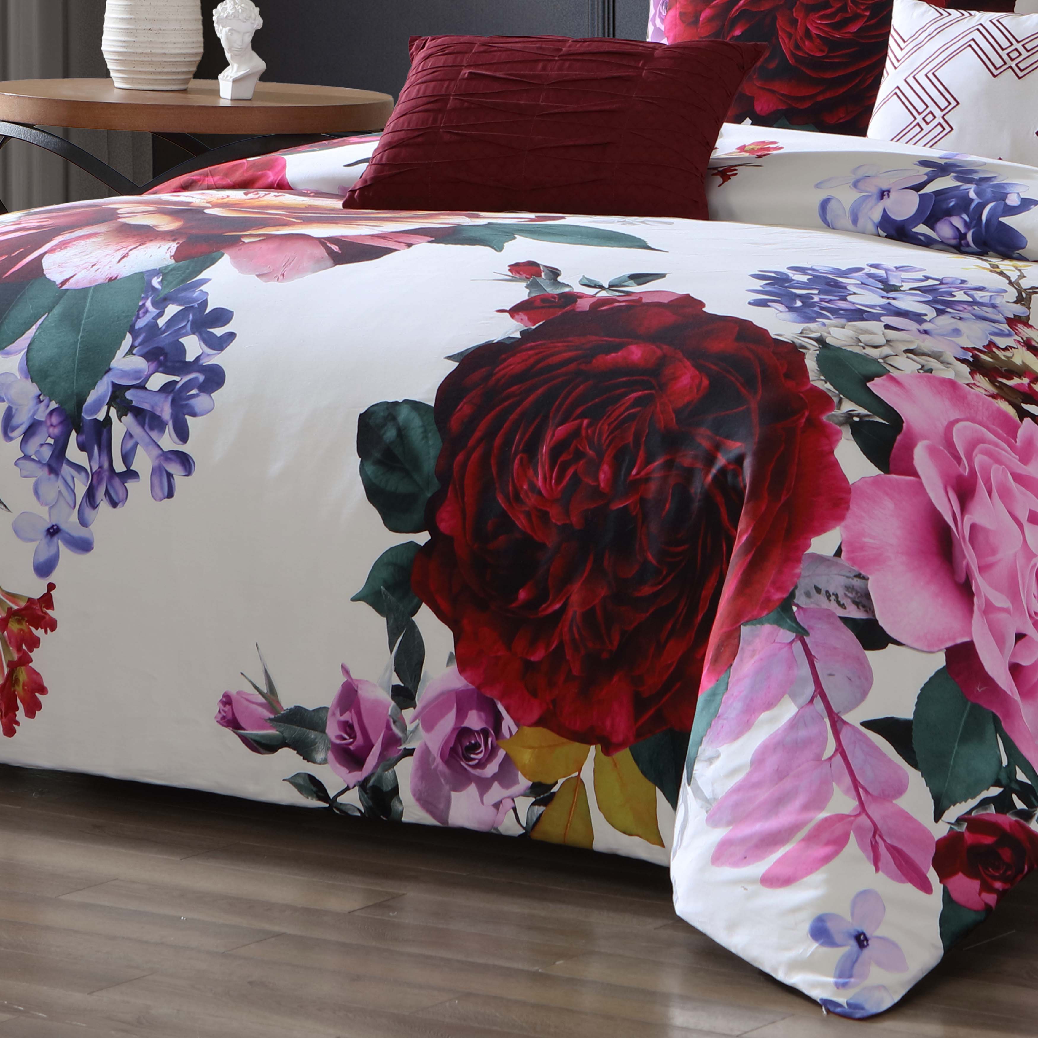 Bebejan Magenta Floral 5 Piece Reversible Comforter Set Comforter Sets By Bebejan®