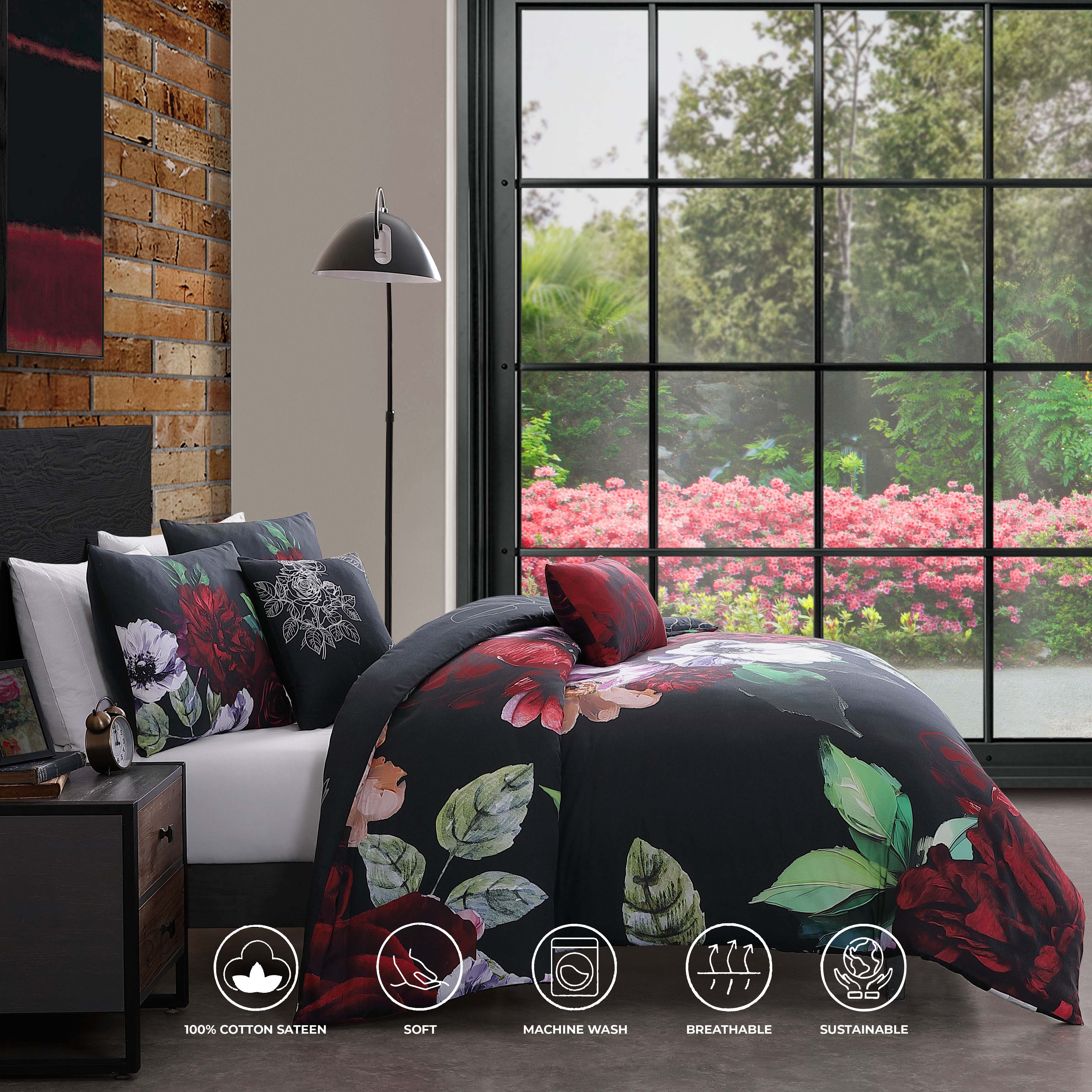 Bebejan Moody Painting 5 Piece Reversible Comforter Set