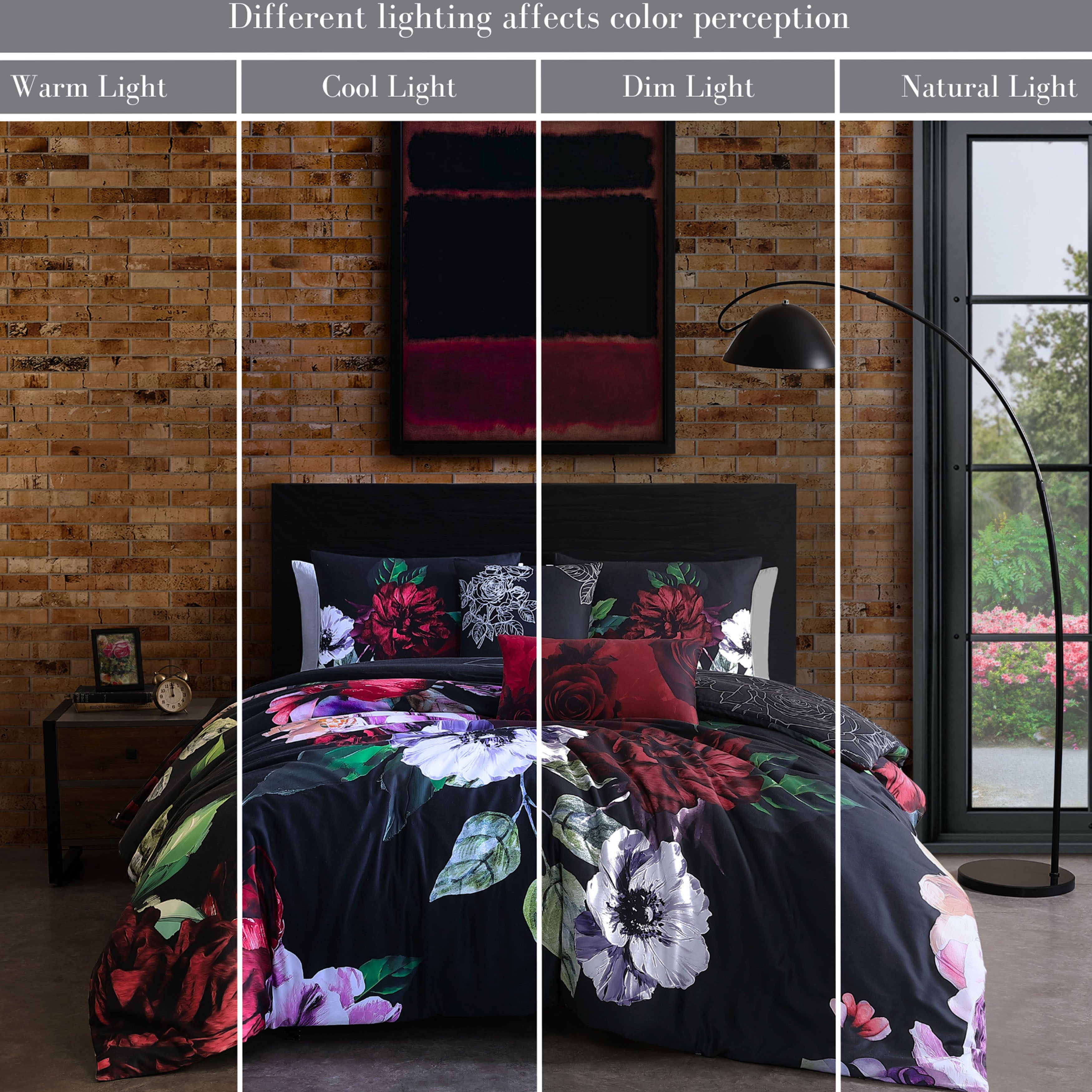 Bebejan Moody Painting 5 Piece Reversible Comforter Set