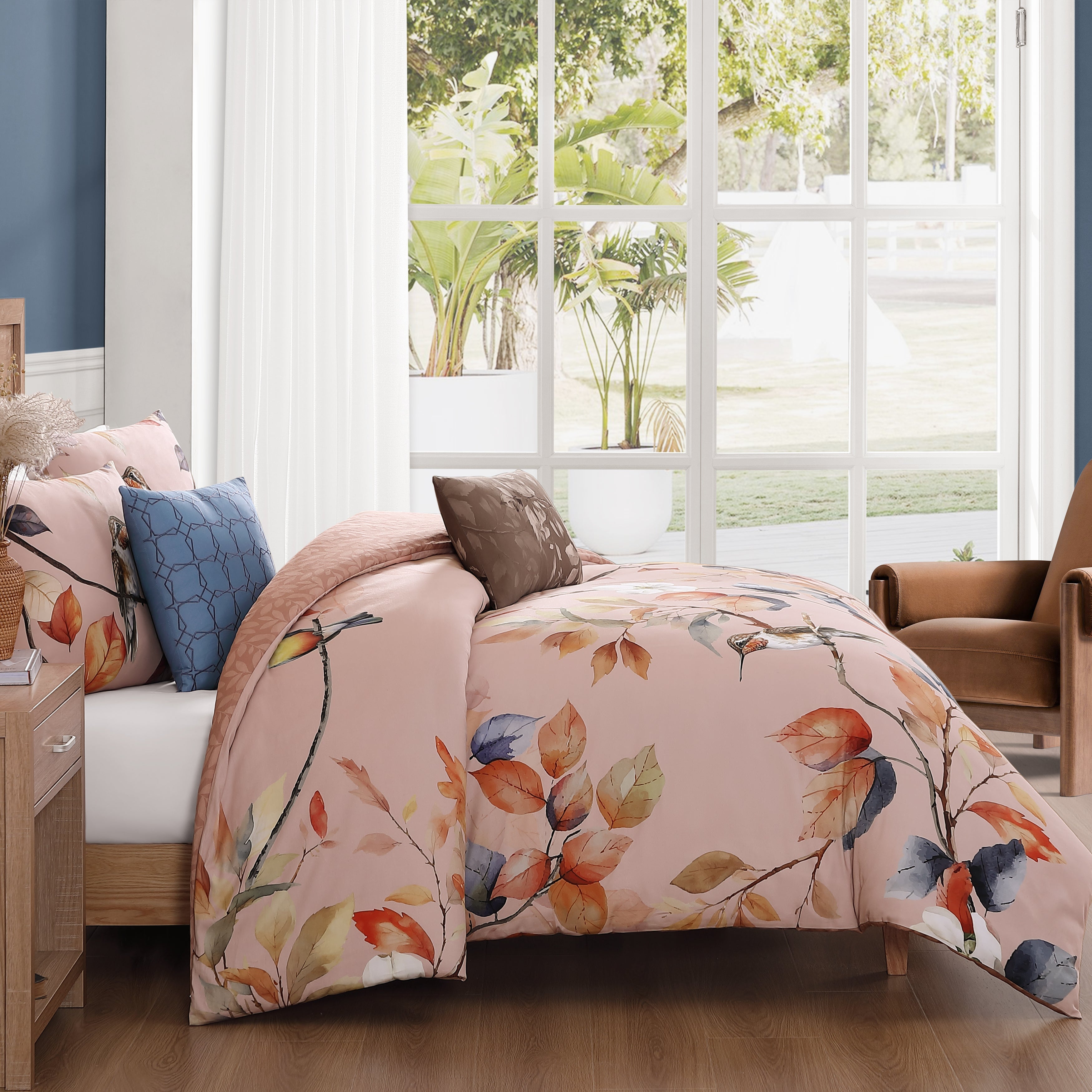 Bebejan Peachy Dogwood 5 Piece Reversible Comforter Set Comforter Sets By Bebejan®