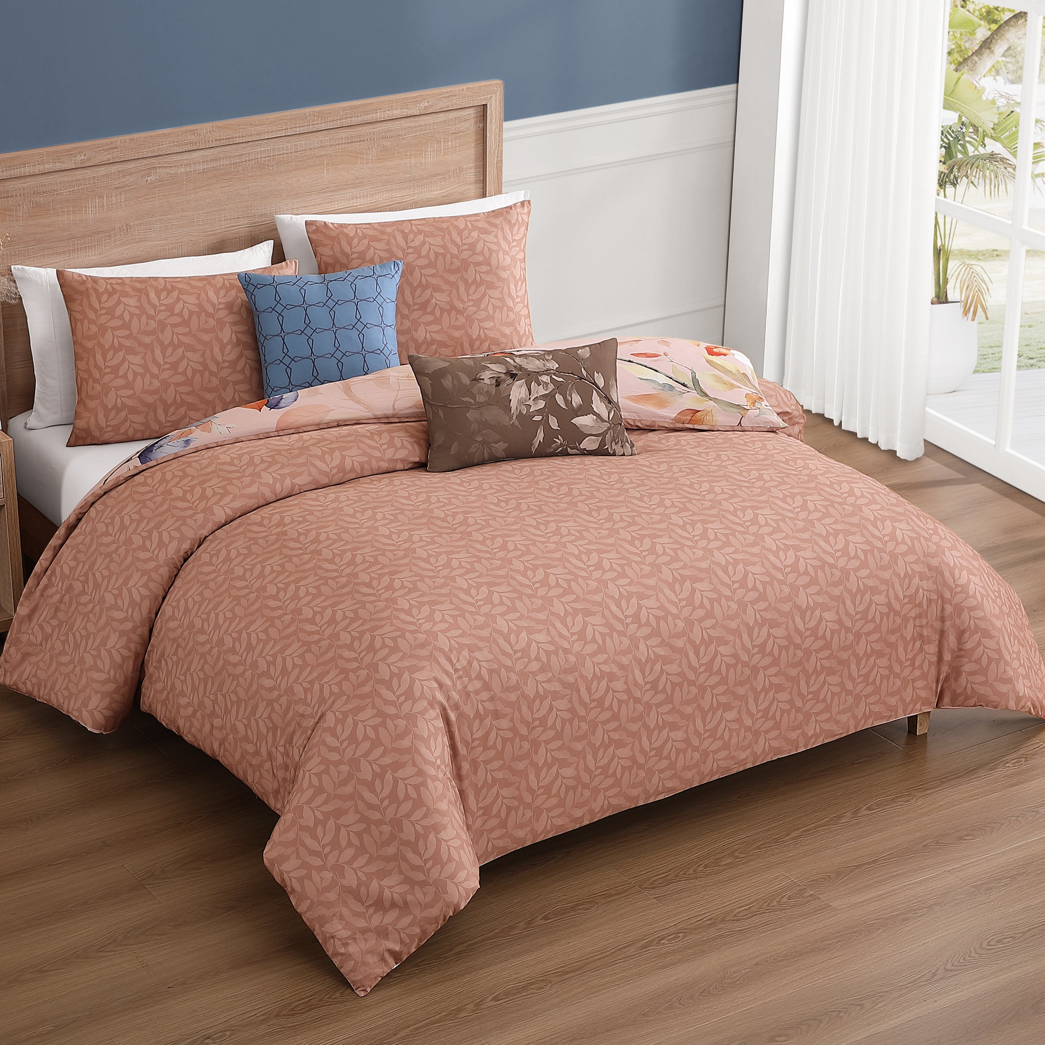 Bebejan Peachy Dogwood 5 Piece Reversible Comforter Set Comforter Sets By Bebejan®
