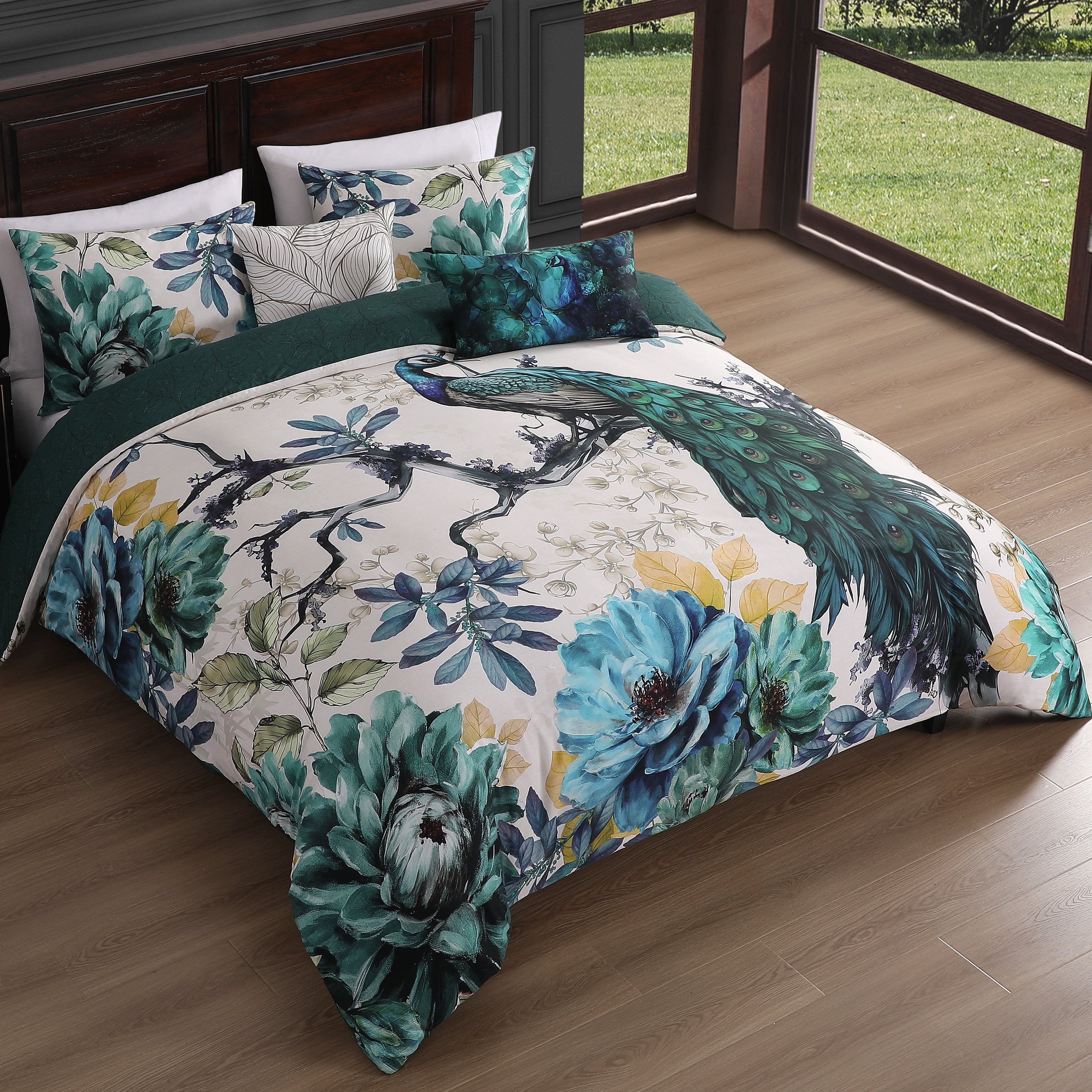 Bebejan Peacock Jardin 5 Piece Reversible Comforter Set Comforter Sets By Bebejan®