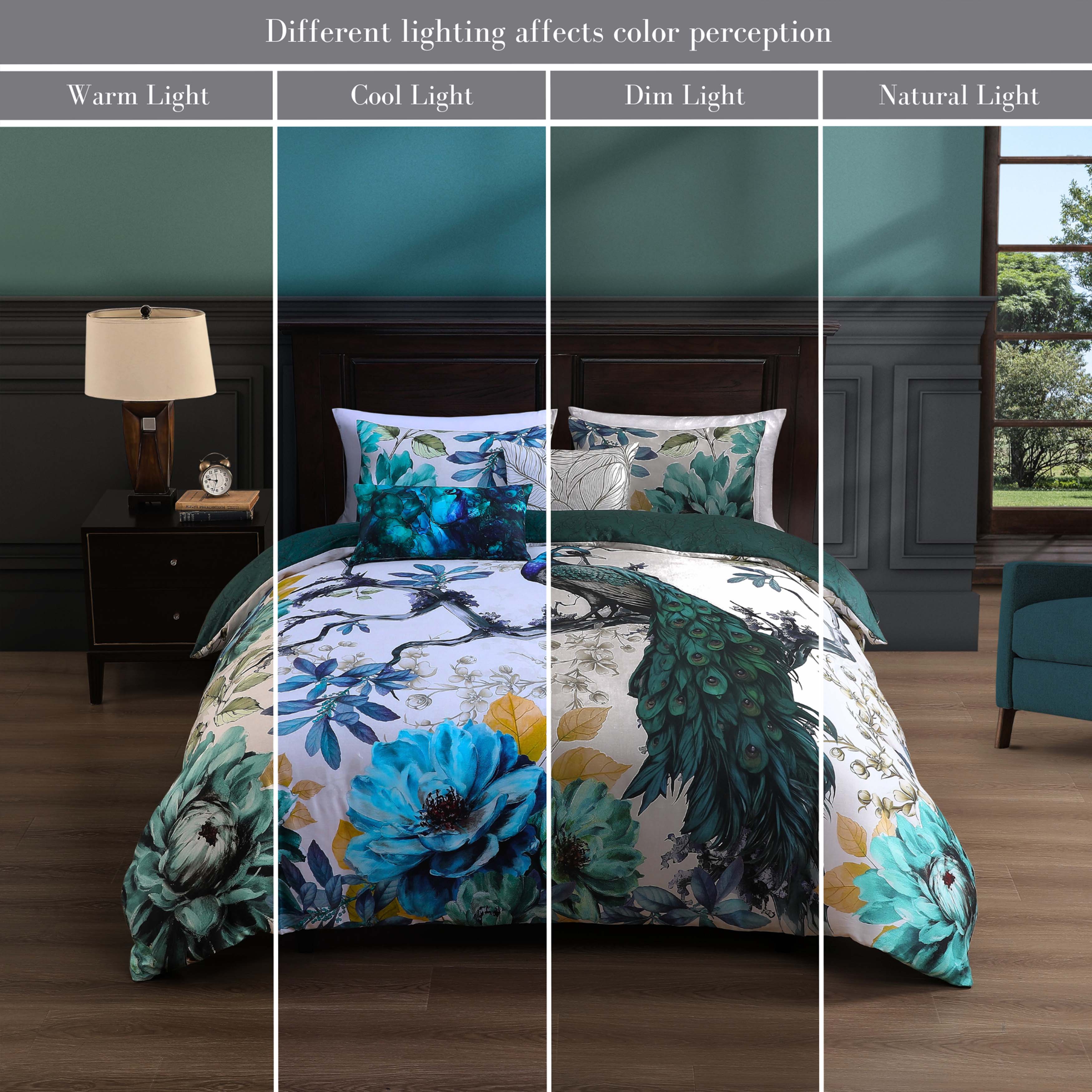 Bebejan Peacock Jardin 5 Piece Reversible Comforter Set Comforter Sets By Bebejan®