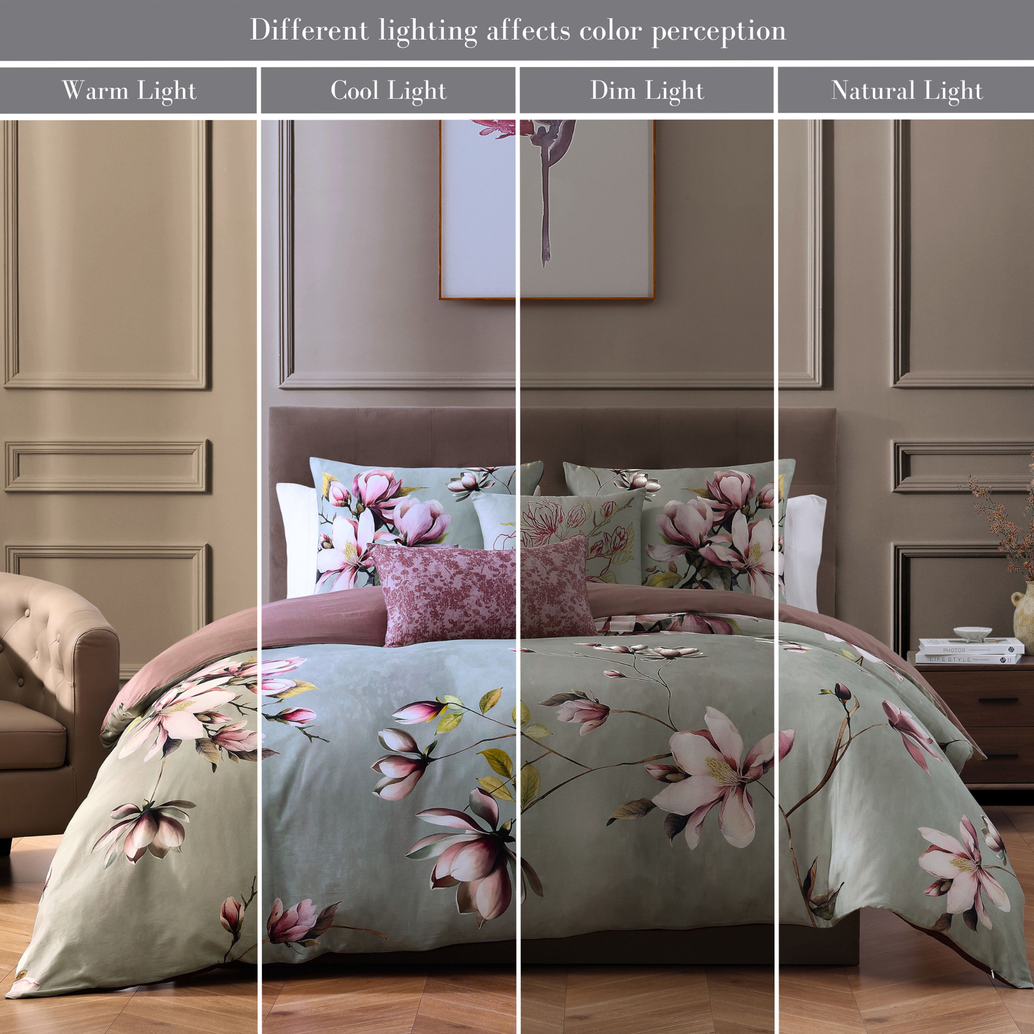 Bebejan Purple Lilies 5 Piece Reversible Comforter Set Comforter Sets By Bebejan®