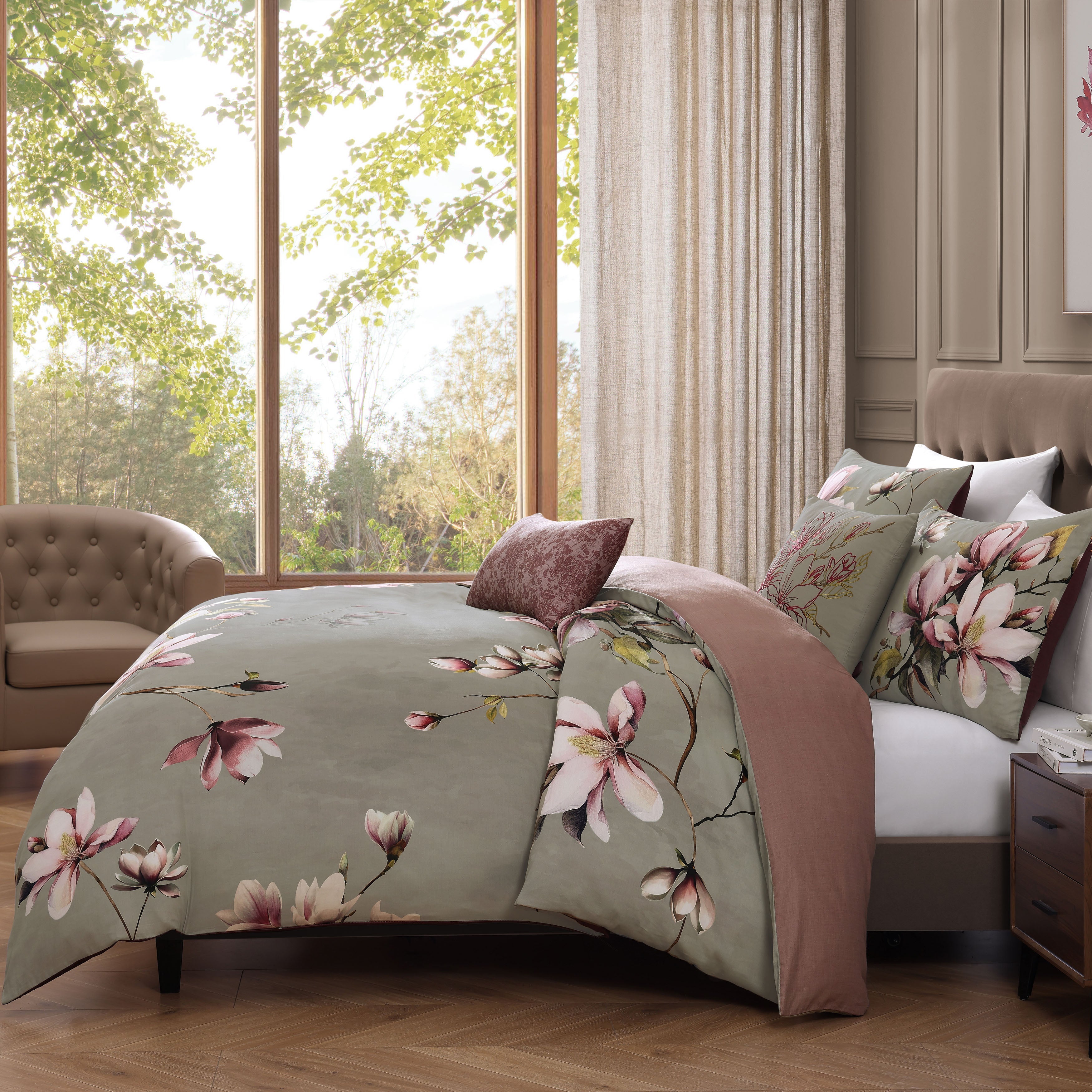 Bebejan Purple Lilies 5 Piece Reversible Comforter Set Comforter Sets By Bebejan®