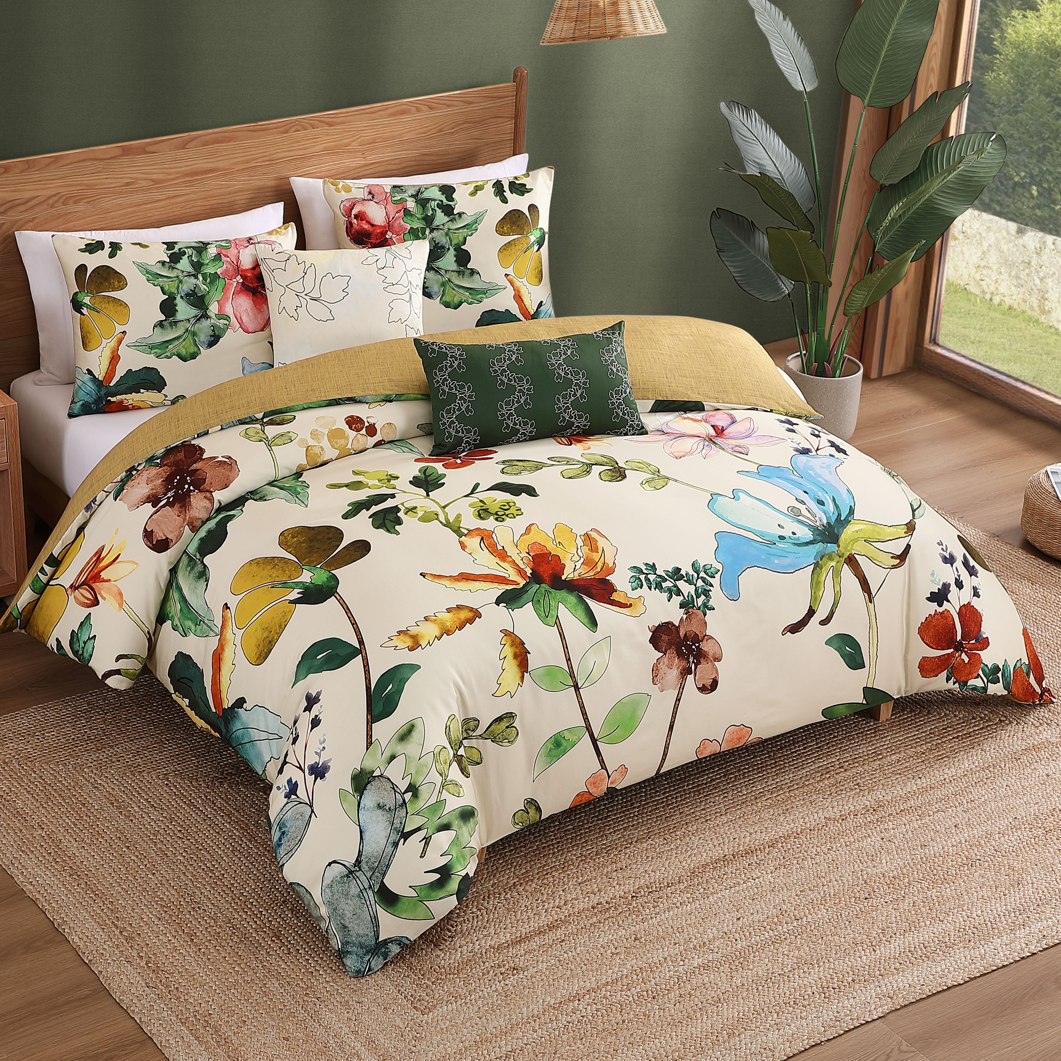 Bebejan Radiance 3 Piece Reversible Comforter Set IN Queen- Final Sale Comforter Sets By US Office - Latest Bedding