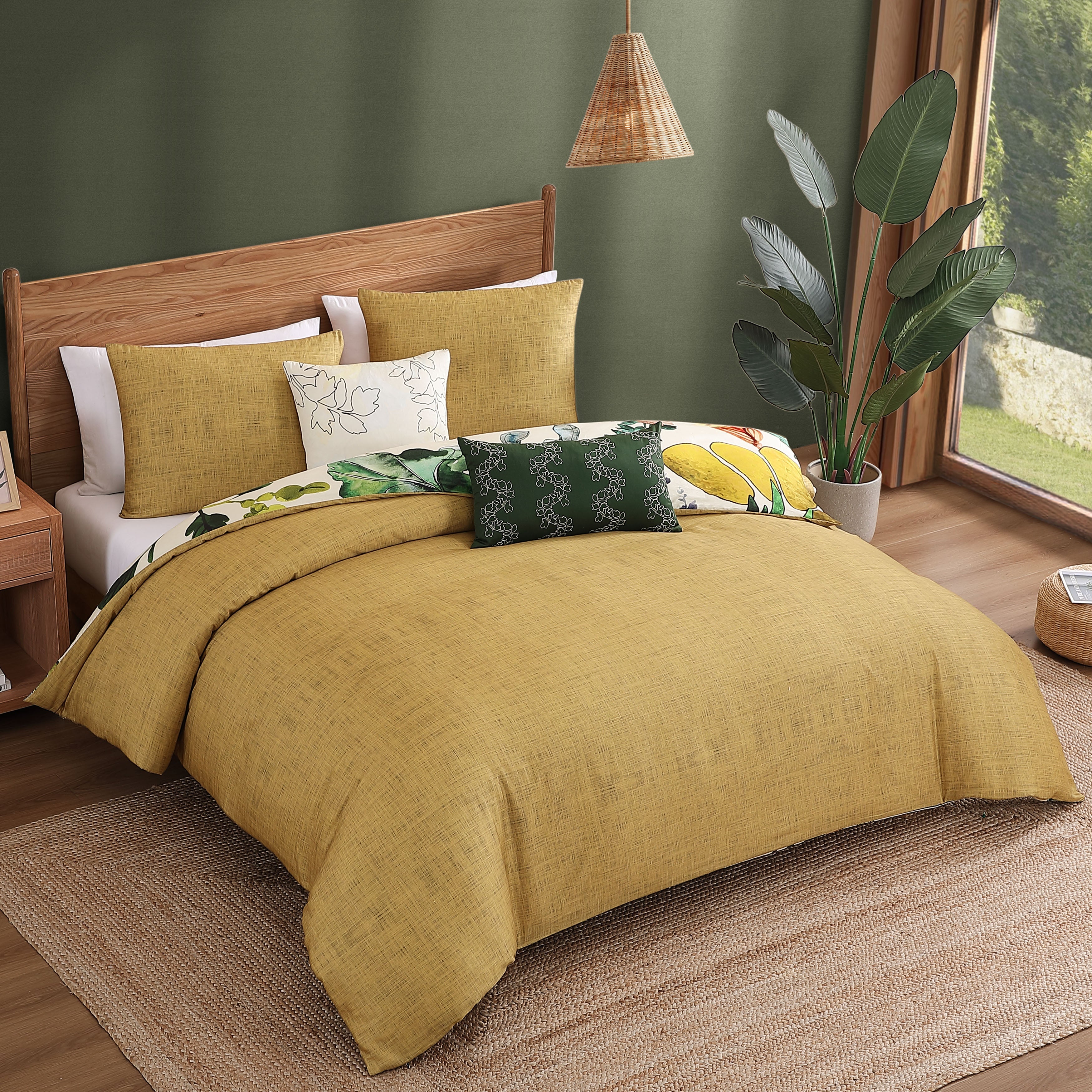 Bebejan Radiance 3 Piece Reversible Comforter Set IN Queen- Final Sale Comforter Sets By US Office - Latest Bedding