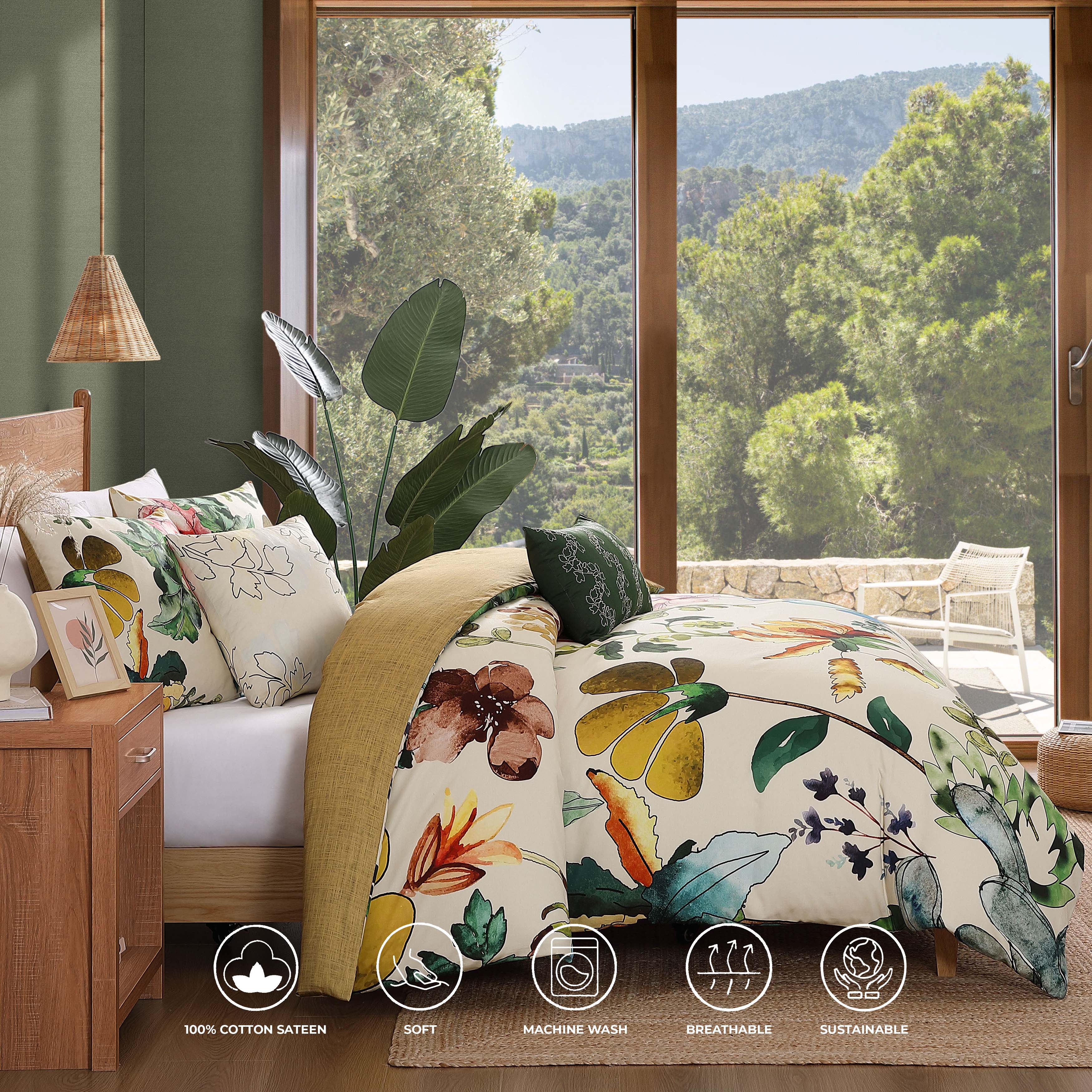 Bebejan Radiance 3 Piece Reversible Comforter Set IN Queen- Final Sale Comforter Sets By US Office - Latest Bedding