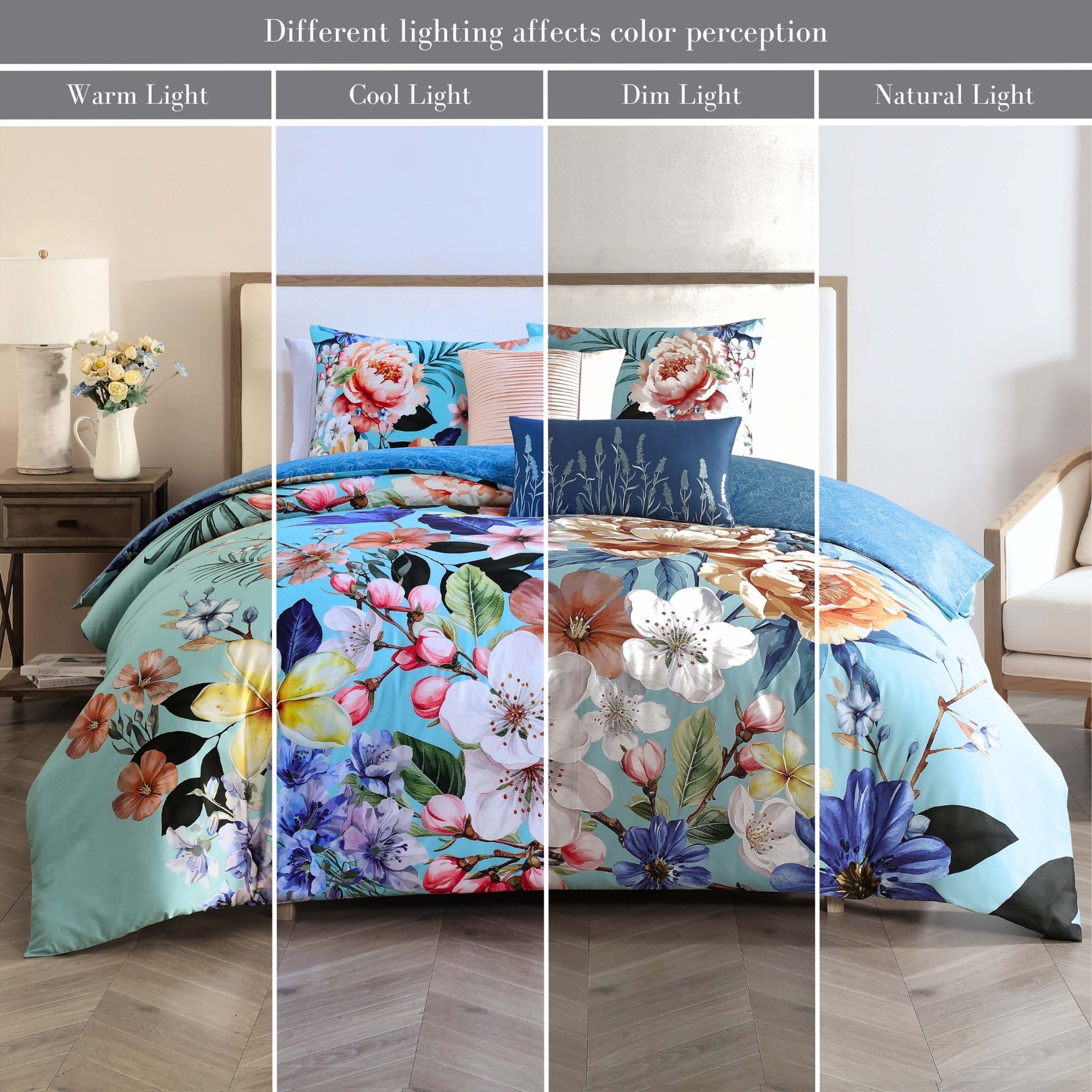 Bebejan Turquoise Reverie 5 Piece Reversible Comforter Set Comforter Sets By Bebejan®