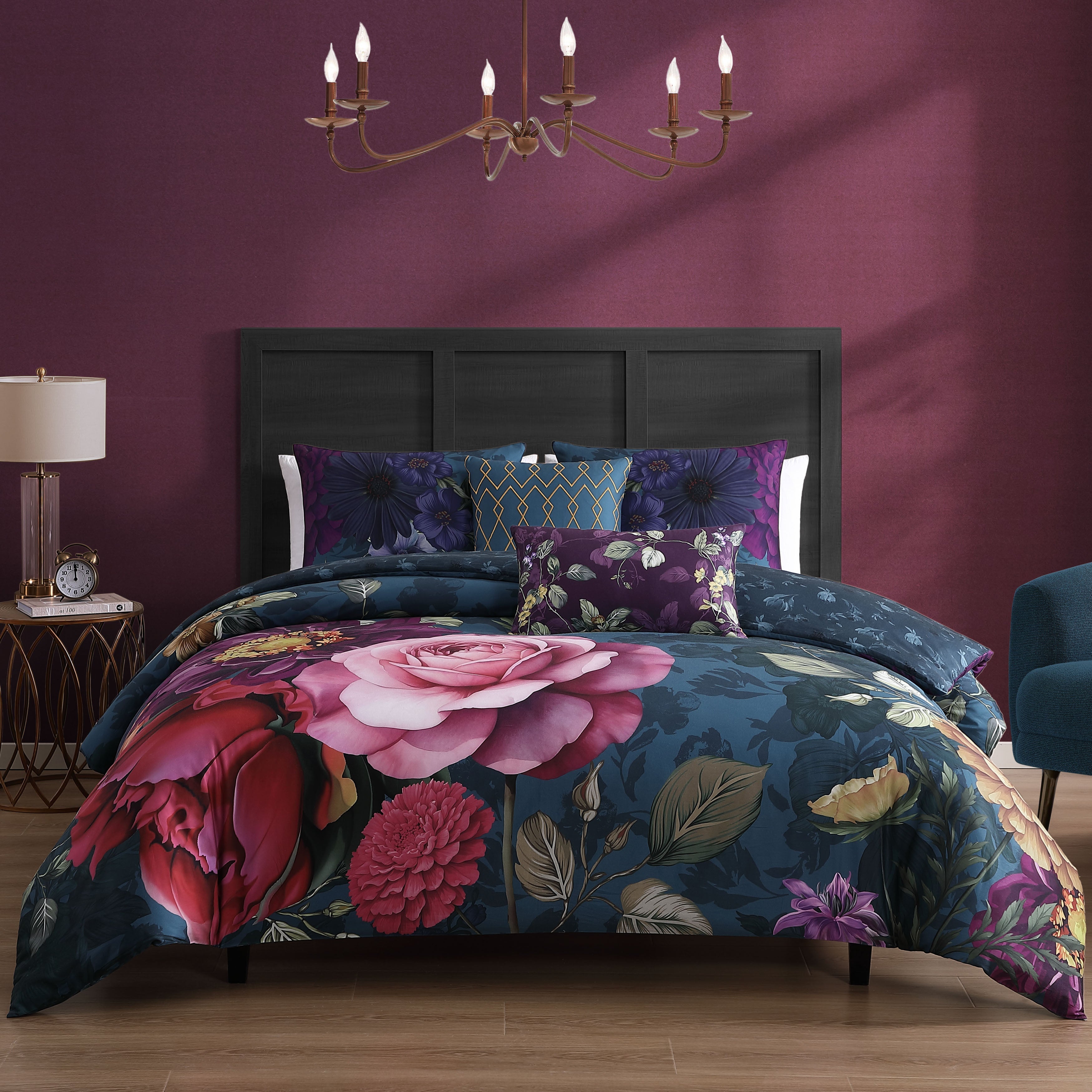 Bebejan Vibrant Flora 5 Piece Reversible Comforter Set Comforter Sets By Bebejan®