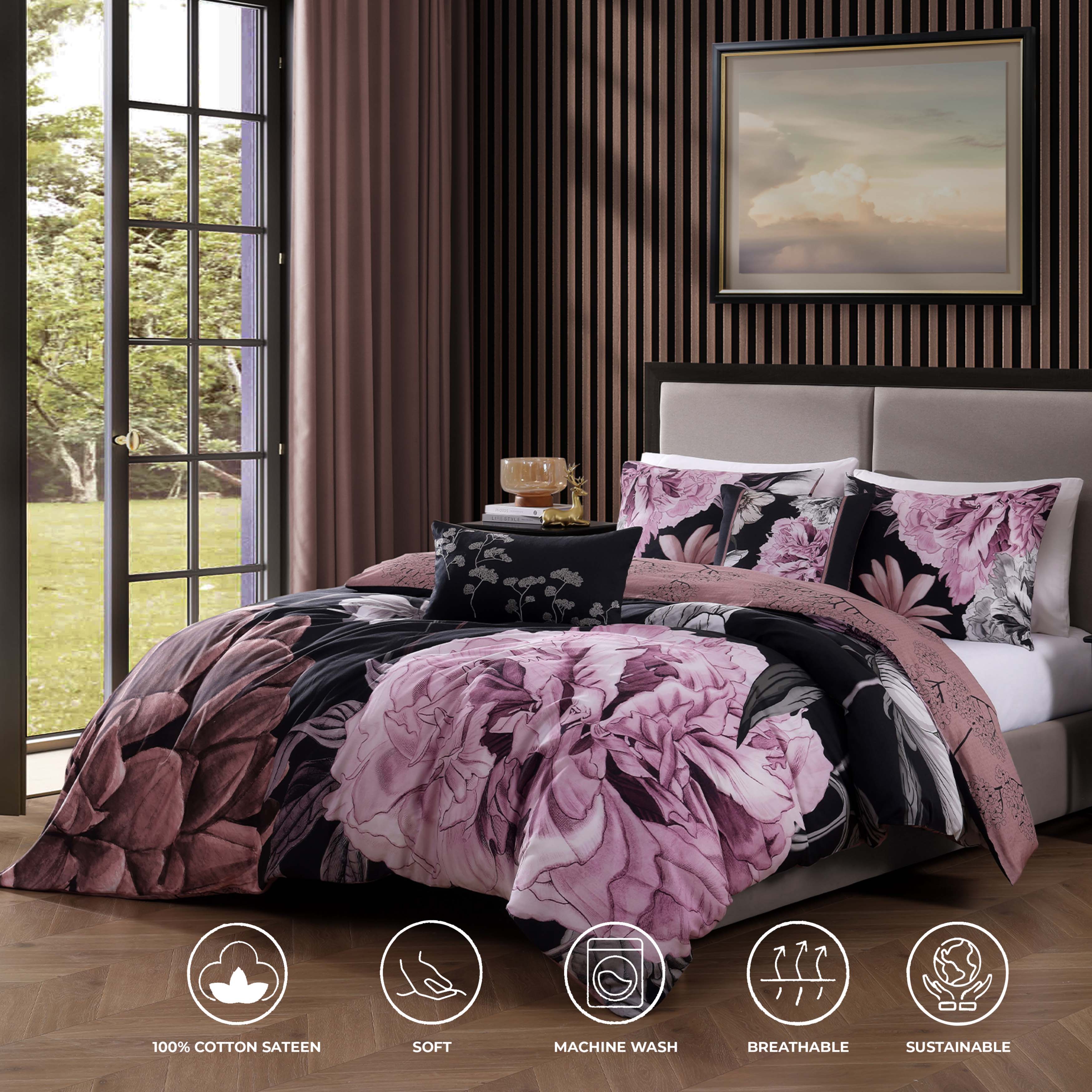 Bebejan Midnight Meadow 5 Piece Reversible Comforter Set Comforter Sets By Bebejan®