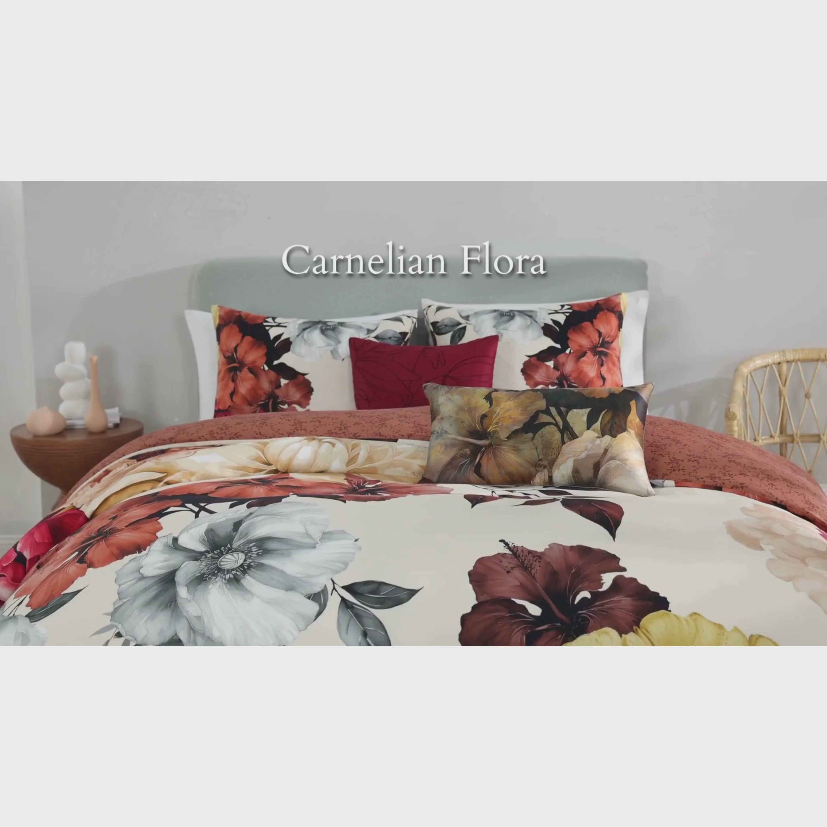 Bebejan Carnelian Flora 5 Piece Reversible Comforter Set